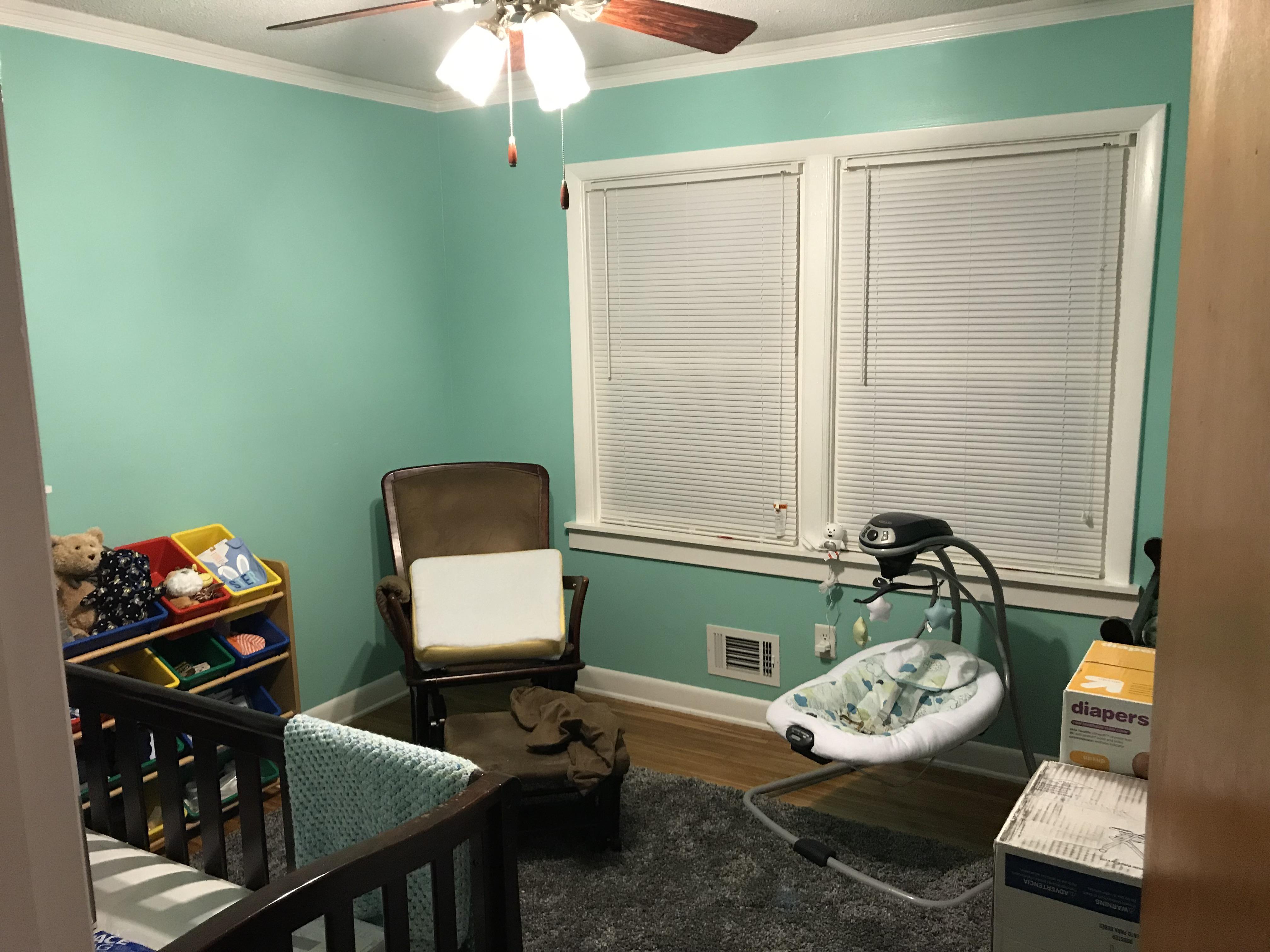 Our nursery so far! Most of the stuff was handy downs or from second