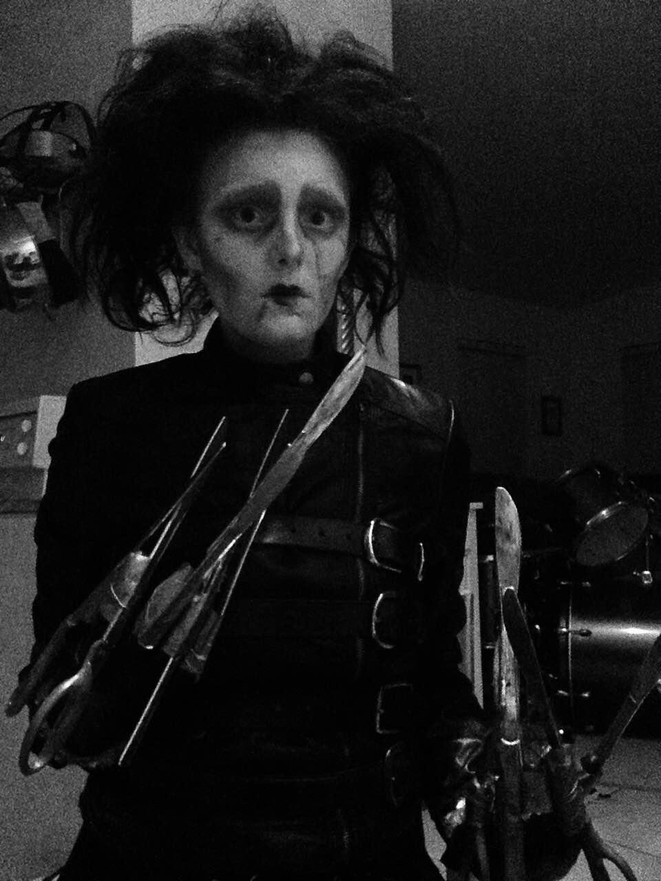 I was Edward Scissorhands for Halloween. It took 3 hours to untease my