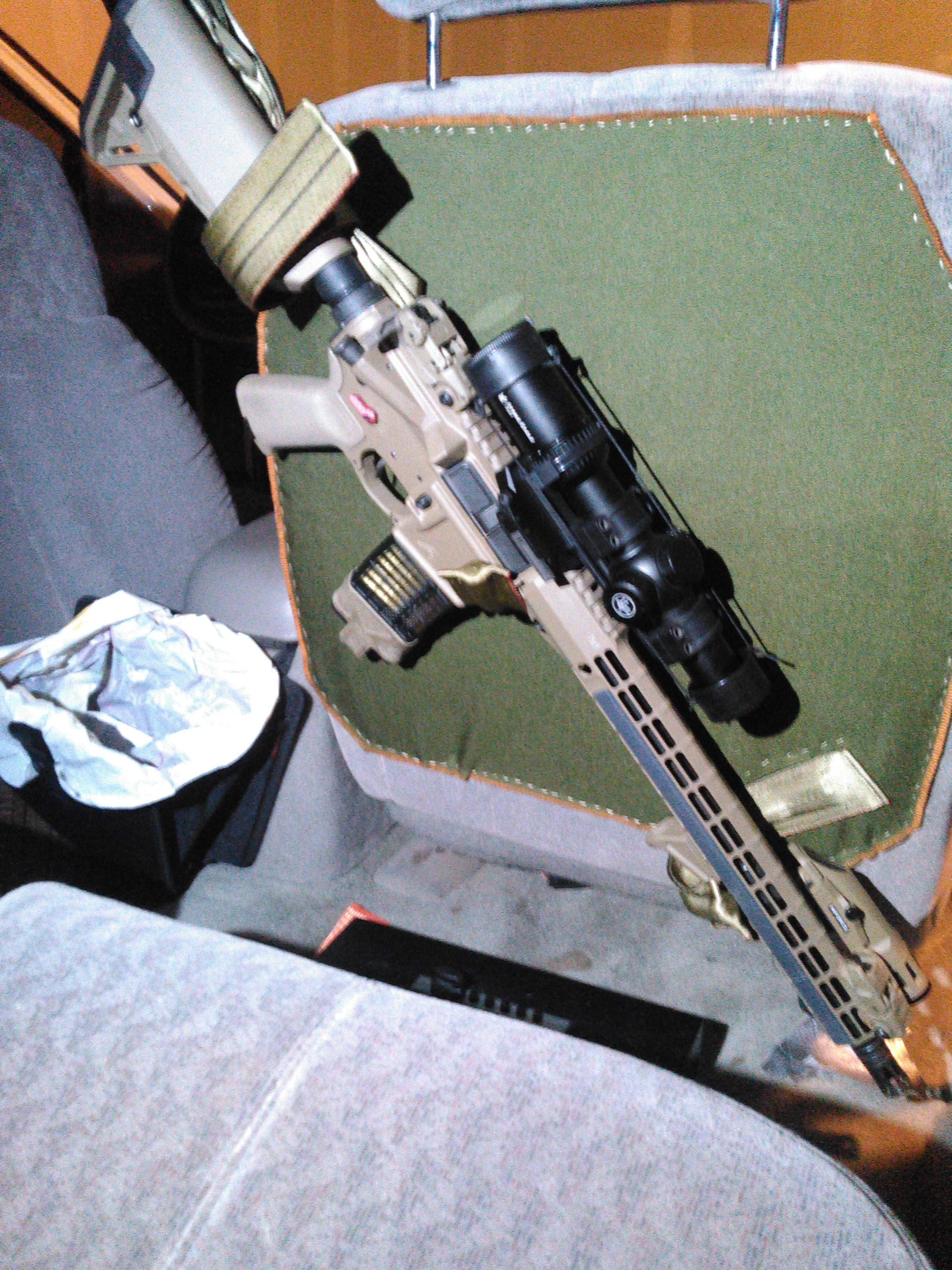 Seat back rifle rack I built r/ar15