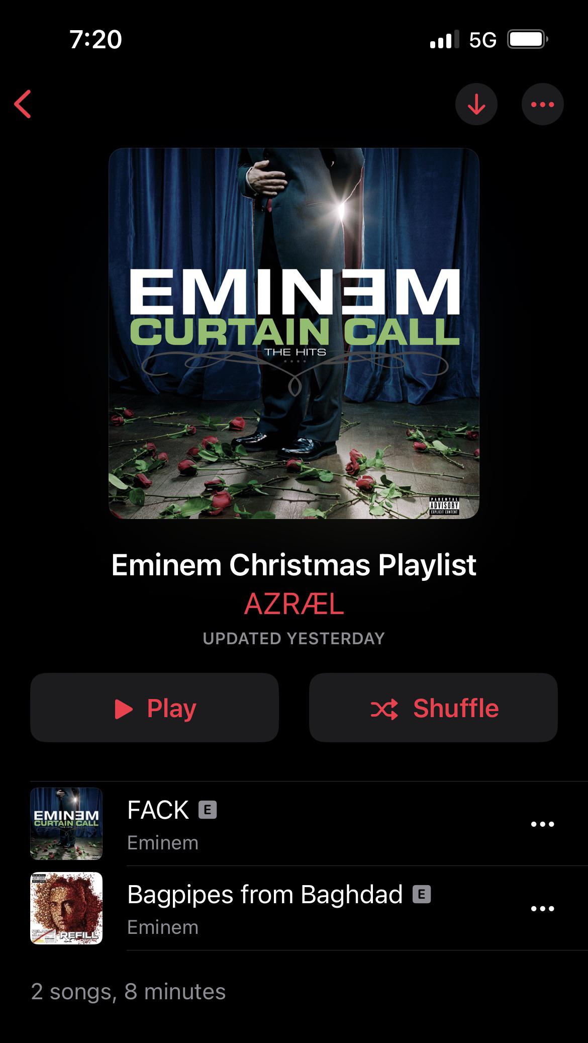 Bagpipes From Baghdad won the second day of the Eminem Christmas