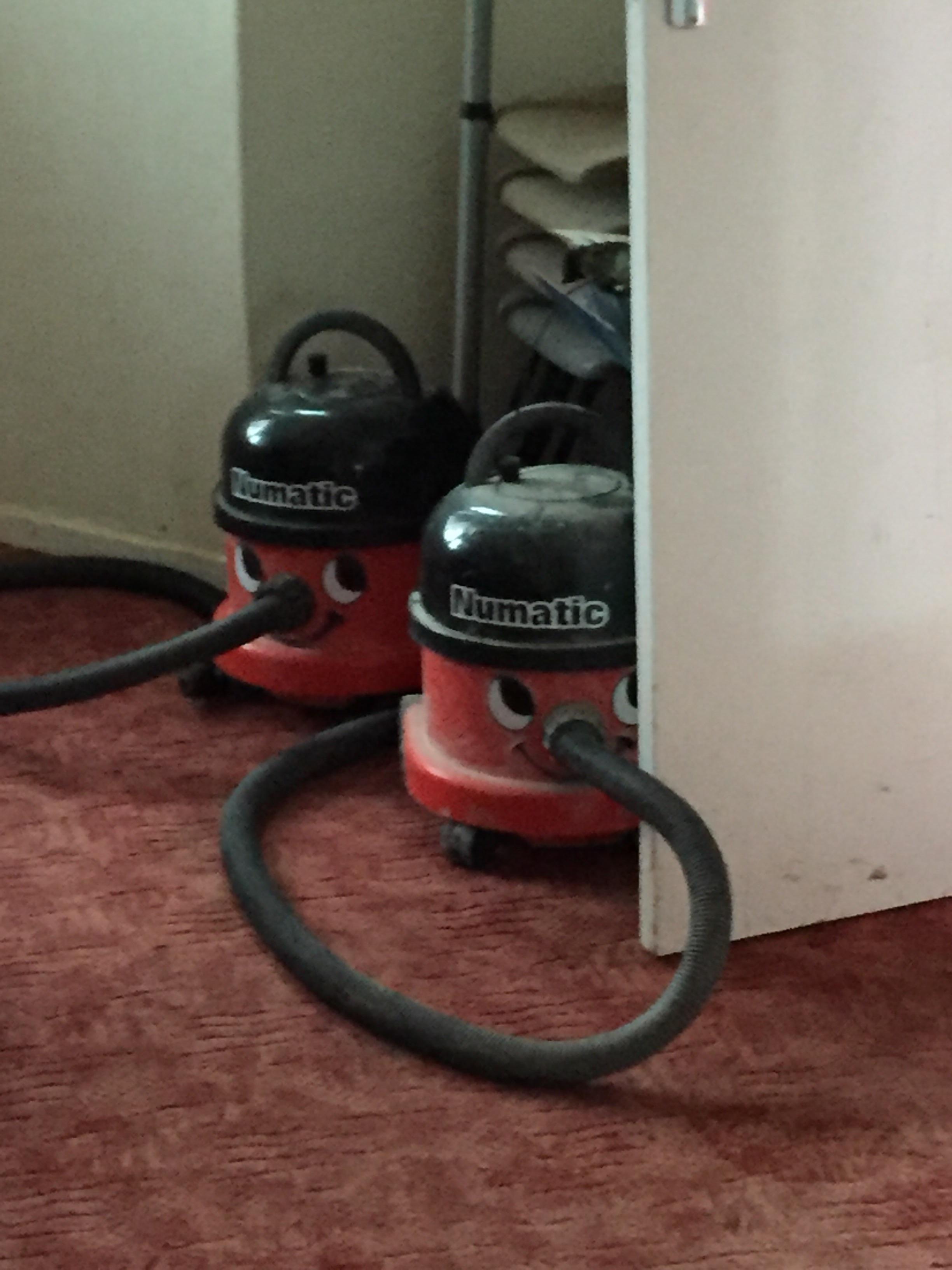 The Henry hoovers in our site office look sneaky r/mildlyinteresting