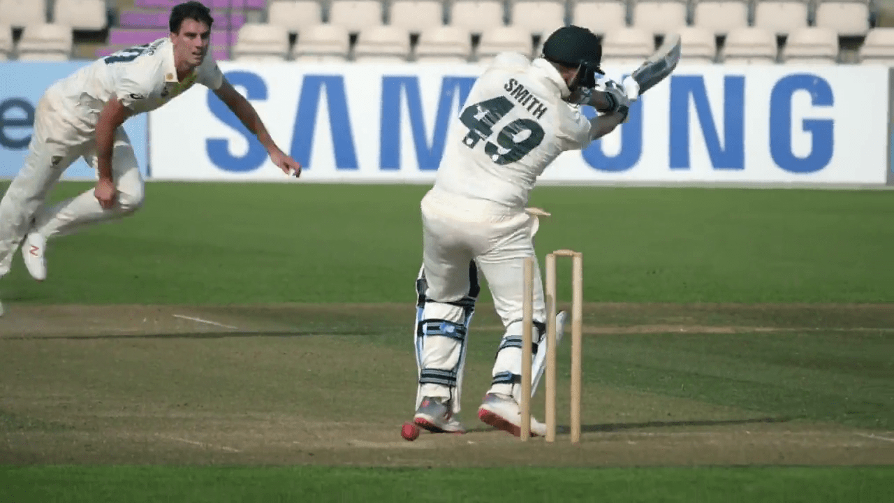 The No. 1 Test Batsman bowled by the No. 1 Test Bowler. Pic taken from