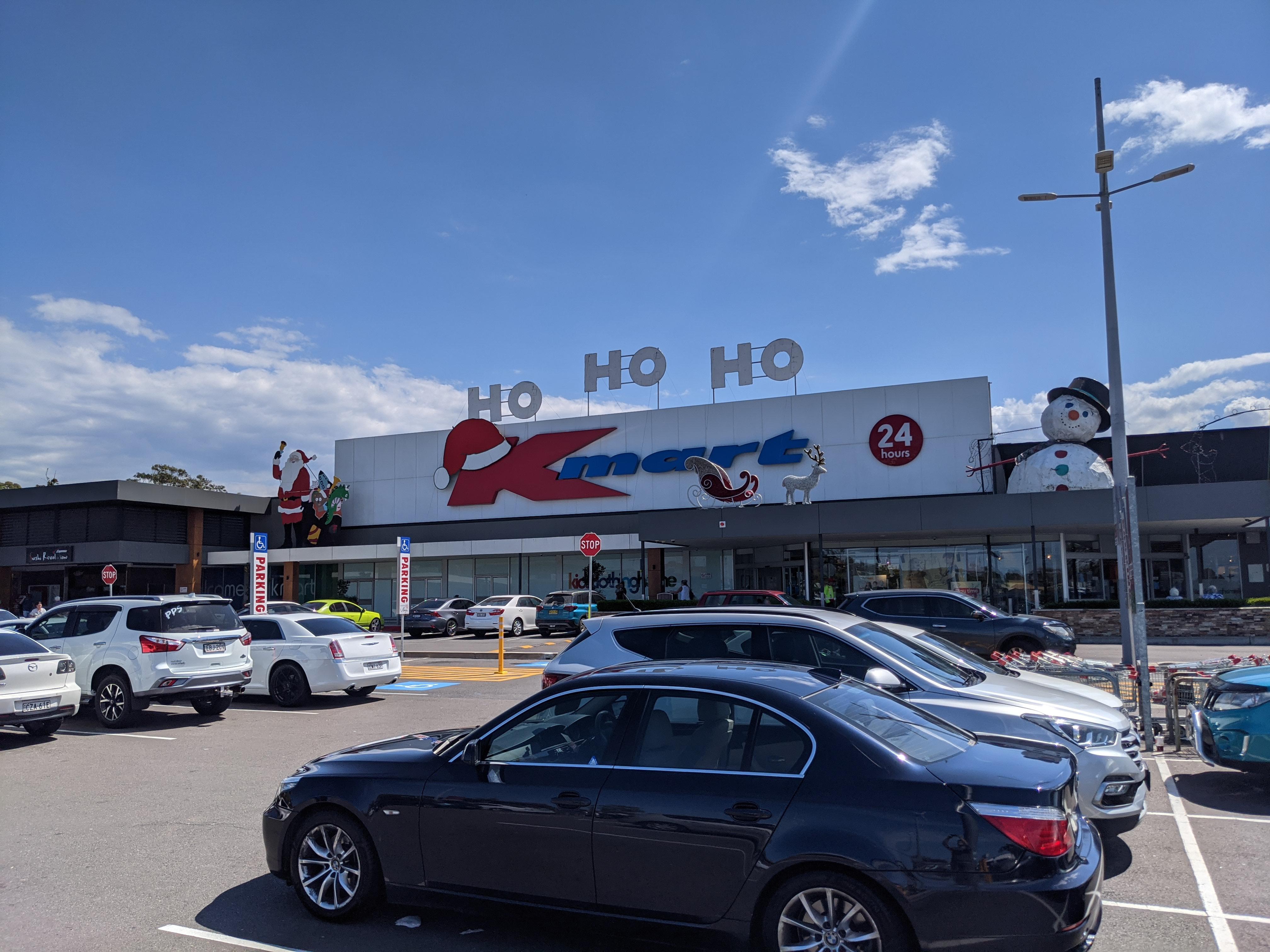 Christmas decorations....in early October Kmart Waratah, Australia