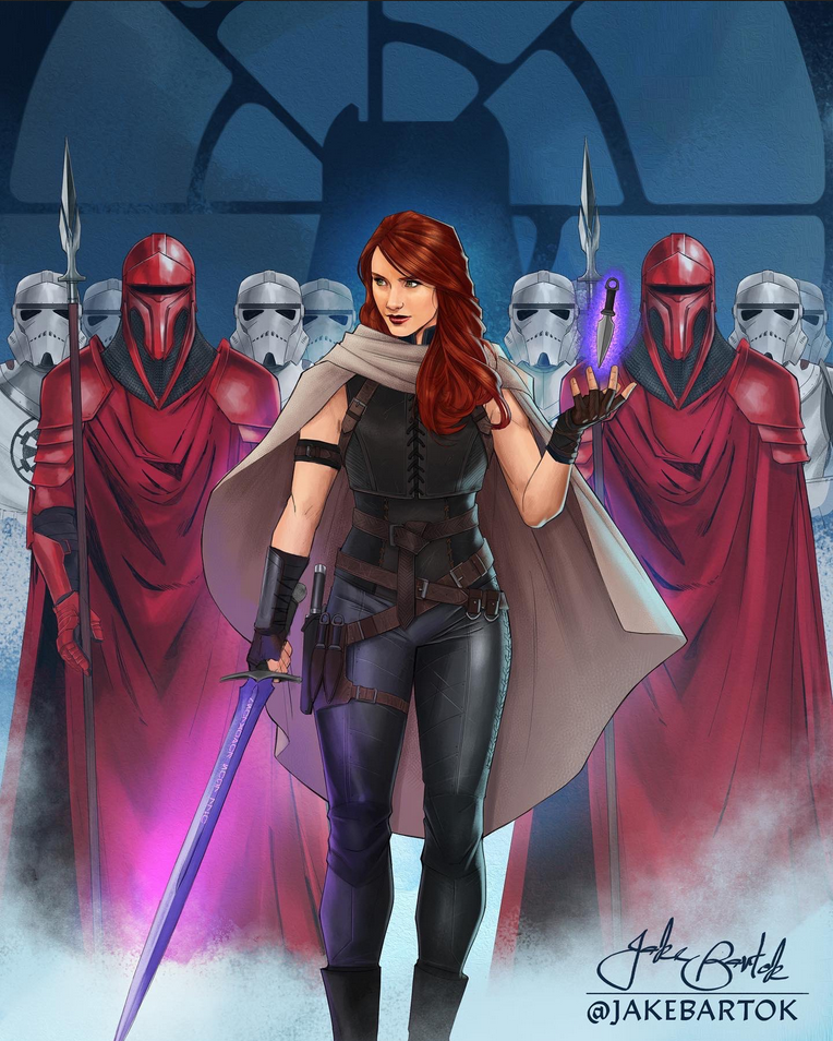 Mara Jade in a Medieval Fantasy setting. Art by Jake Bartok. r/StarWars