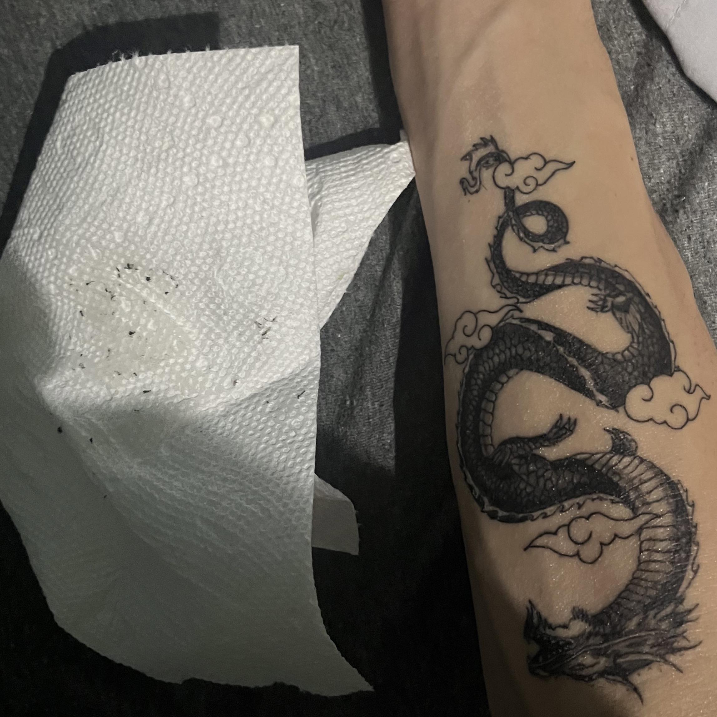 Is this much ink coming off normal? r/TattooDesigns