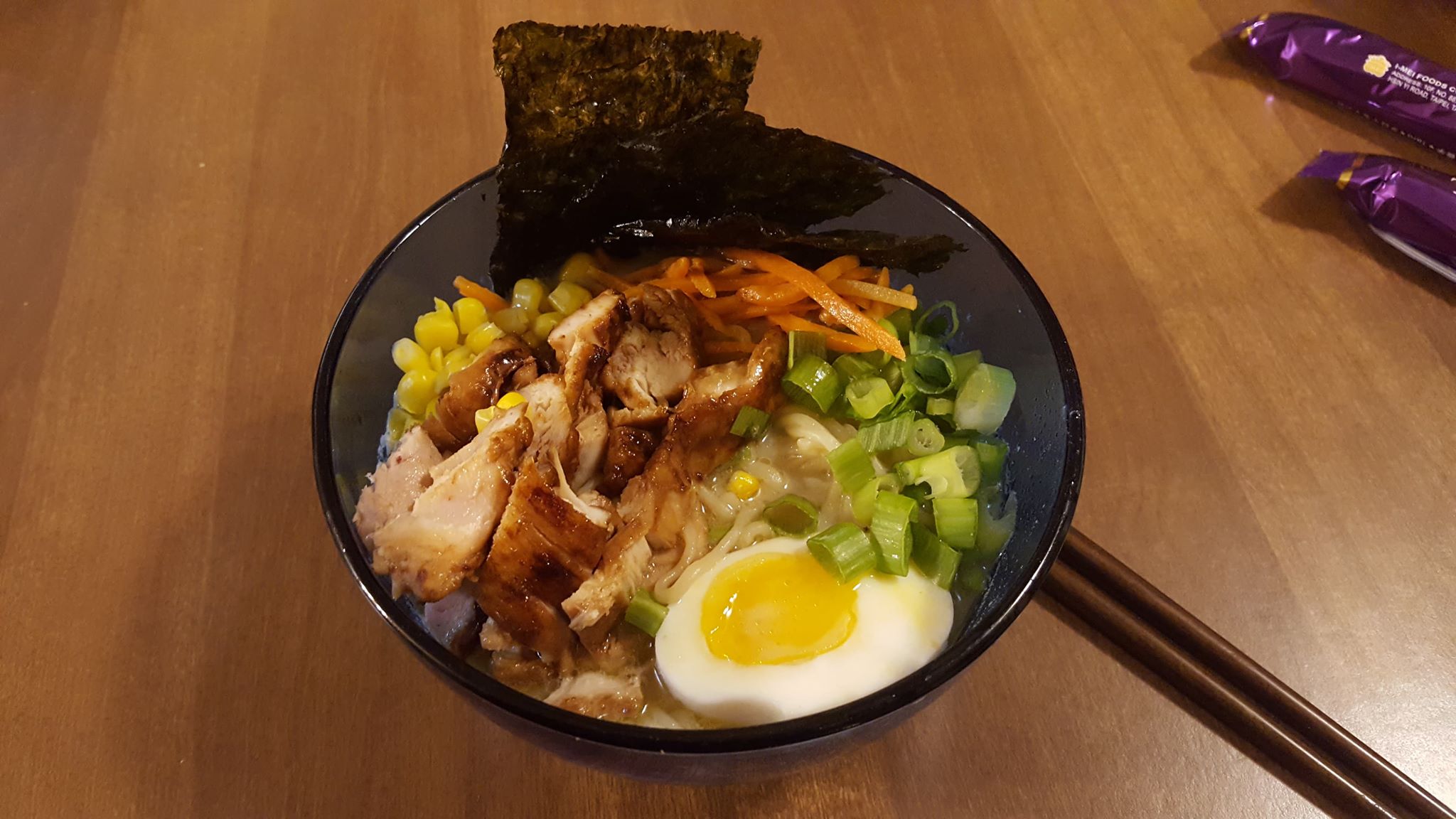 "Homemade" Ramen using the Ocean's Halo Ramen broth from Walmart and
