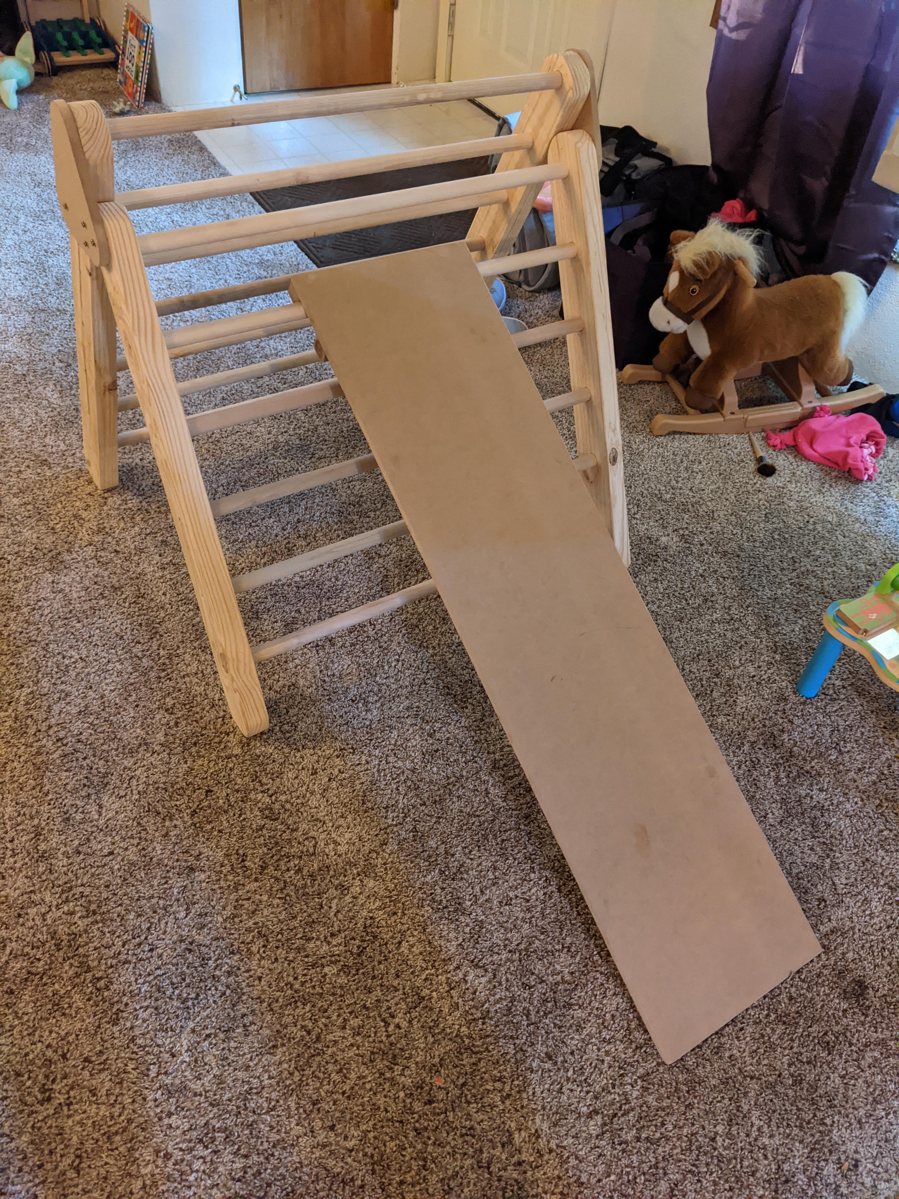 We built out own pikler triangle for our toddler r/Montessori