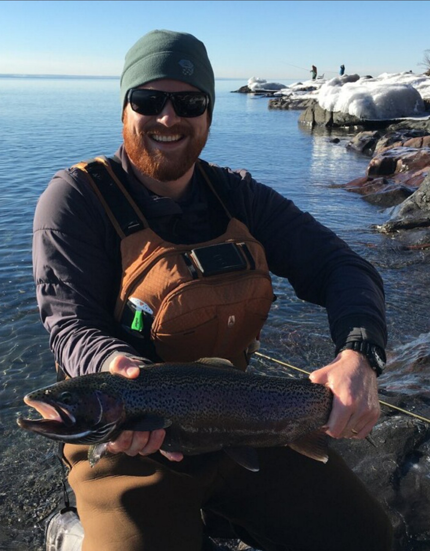 February shore fishing on Lake Superior Caught an early morning