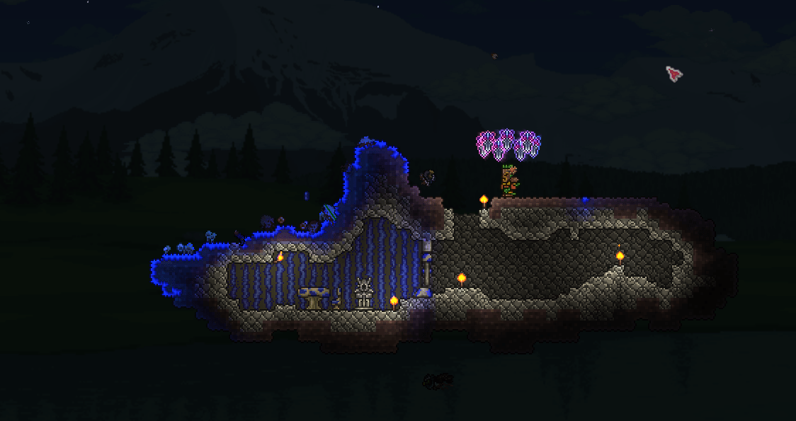 Once the grass grows, will it be classed as a glowing mushroom biome