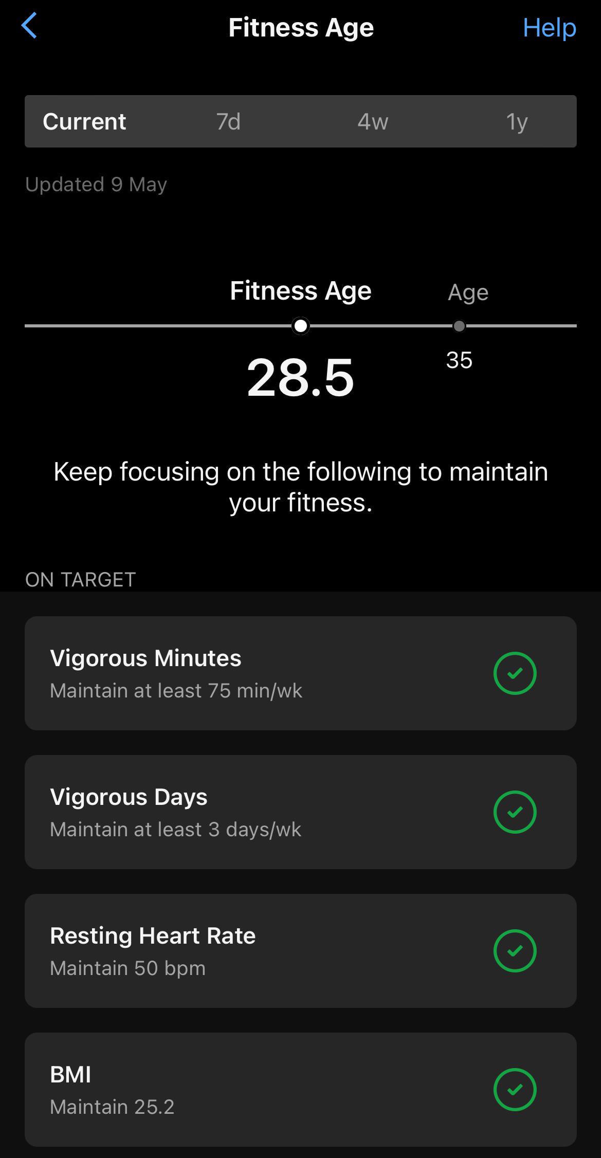 Fitness Age r/Garmin