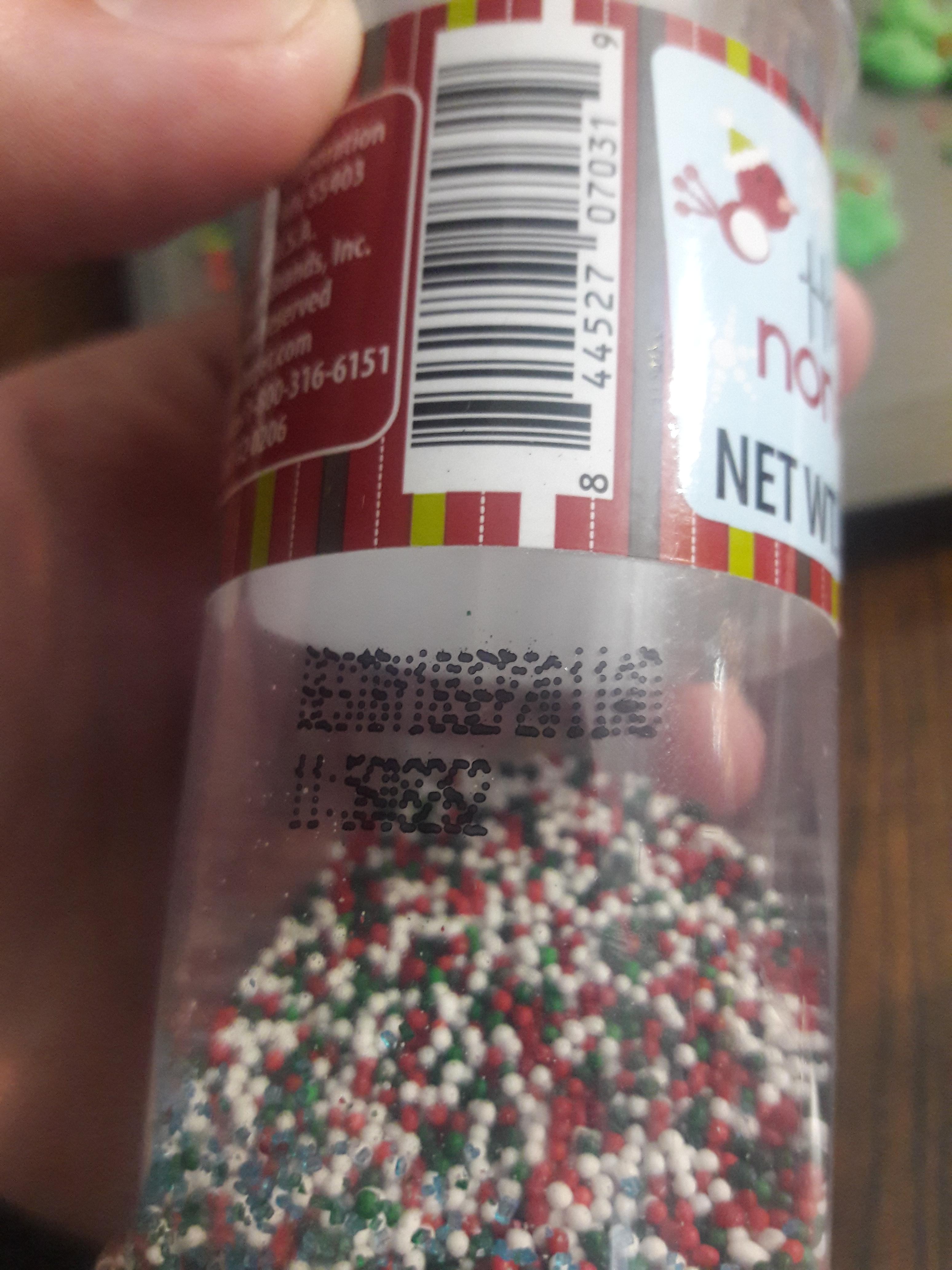 These sprinkles specify which era the expire in. r/mildlyinteresting