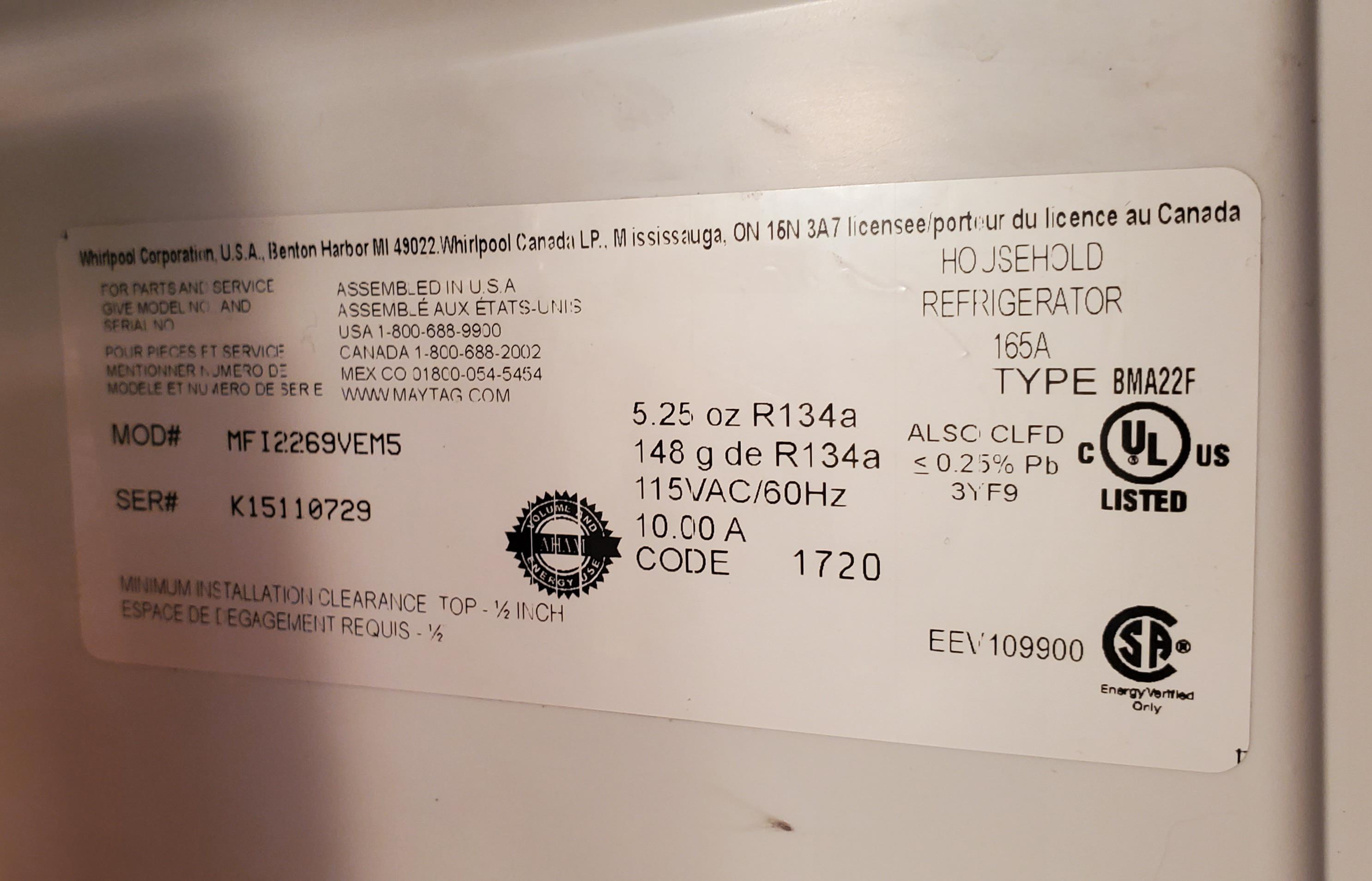 Maytag French door fridge keeps leaking out of the bottom freezer. r
