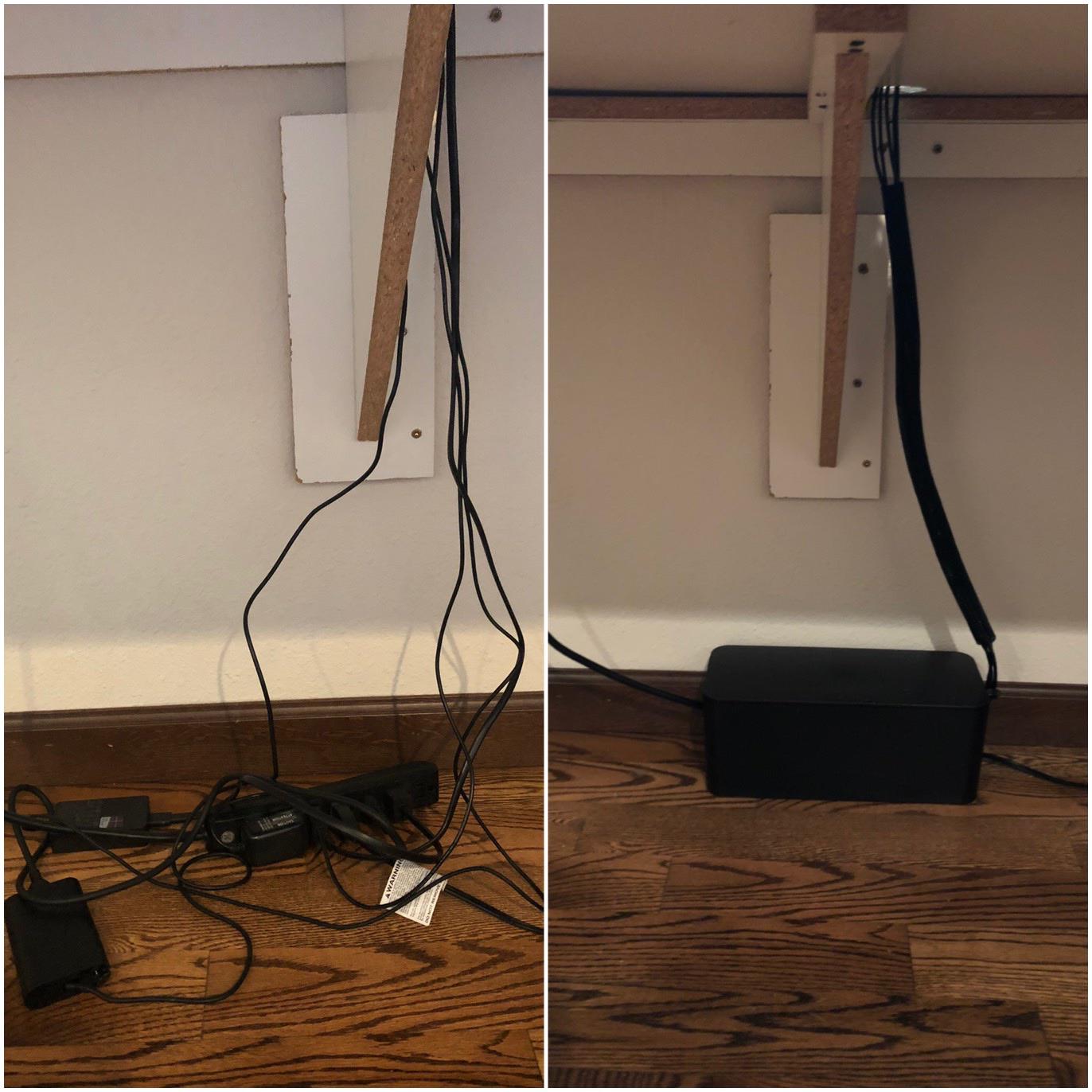 This cable management under my desk makes me happy. r/pics