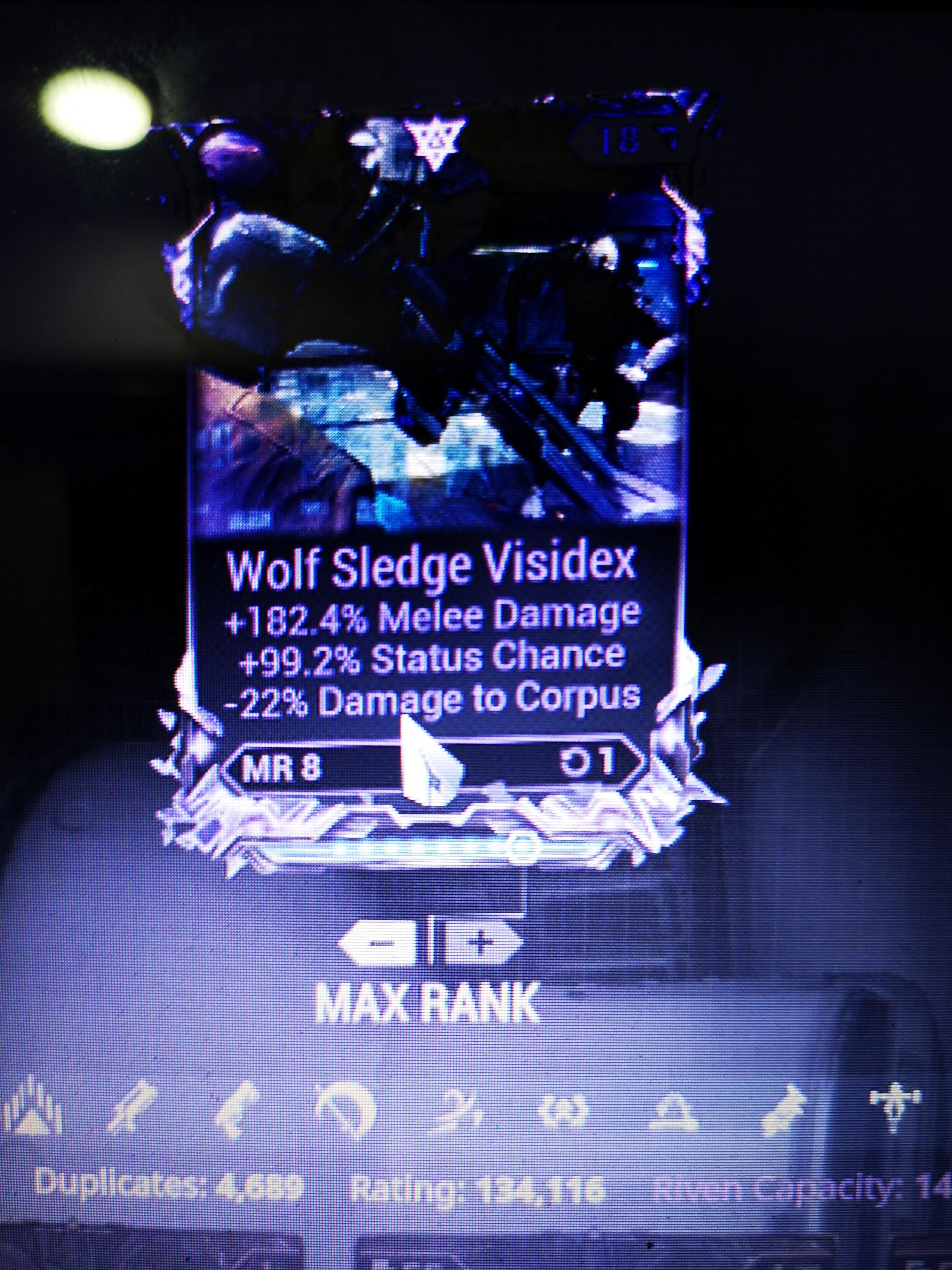 [PC] [WTS] [RIVEN] wolf sledge visidex r/wartrade