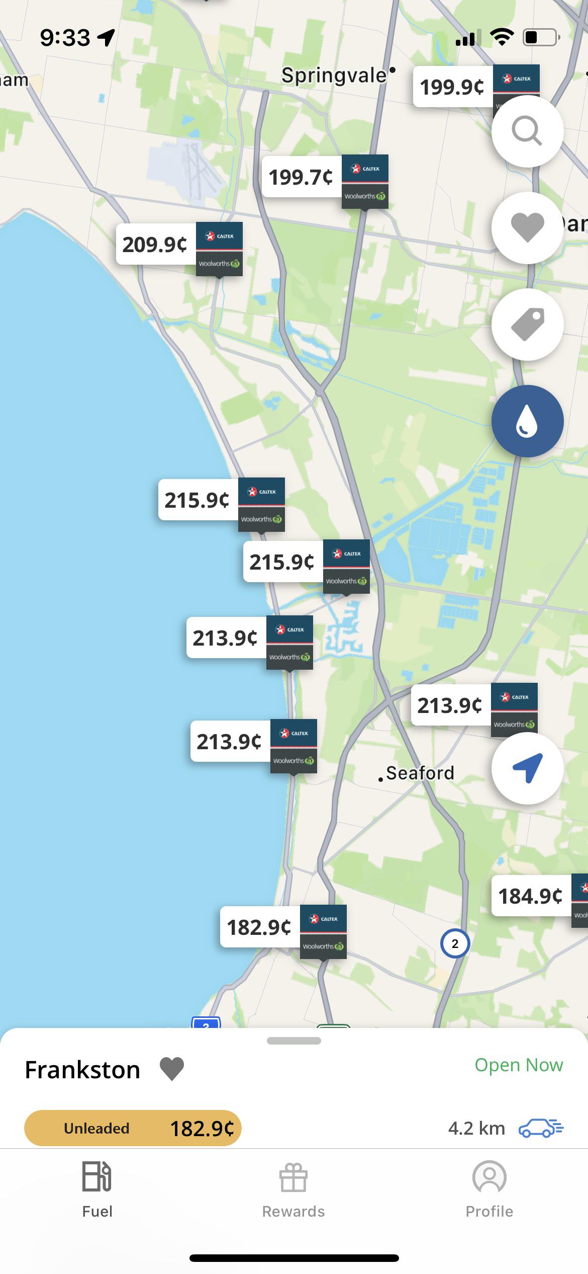 Cheap petrol at Frankston r/melbourne