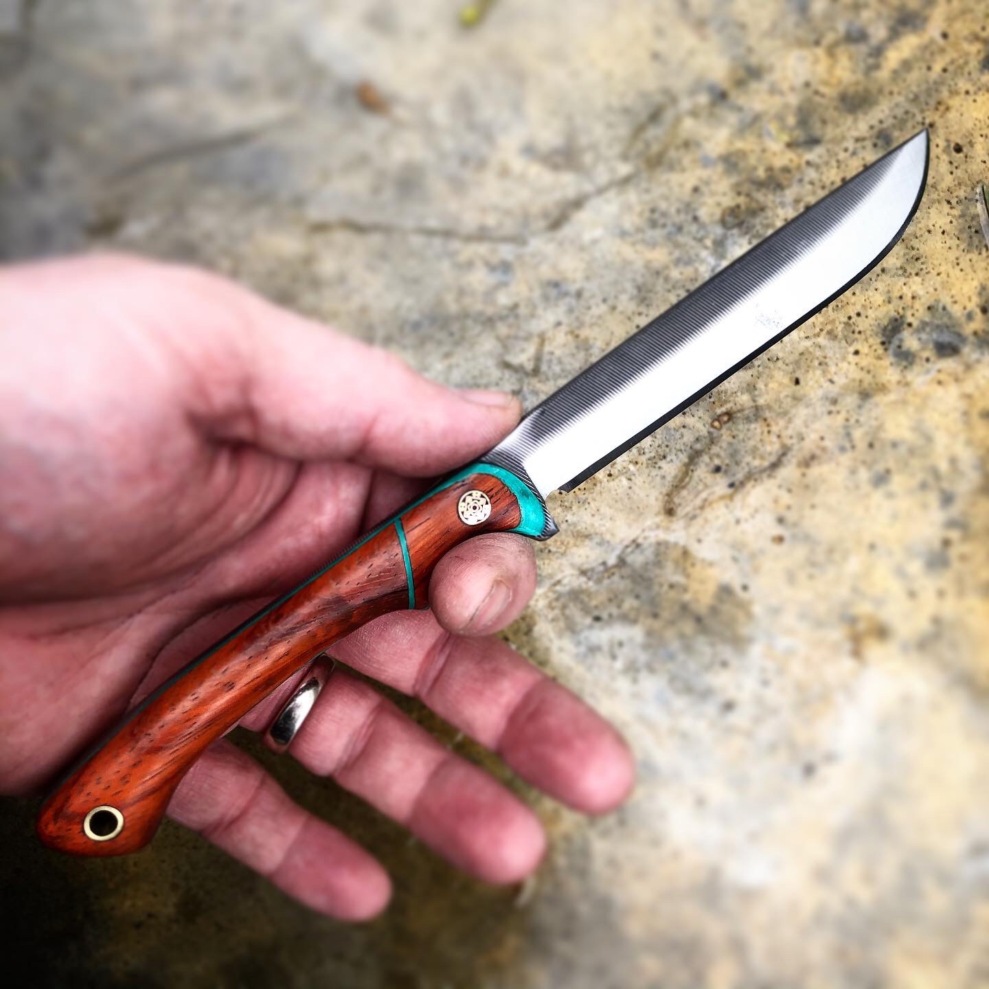 Handmade File Knife with Padauk Handle (more pics in comments) r/woodworking