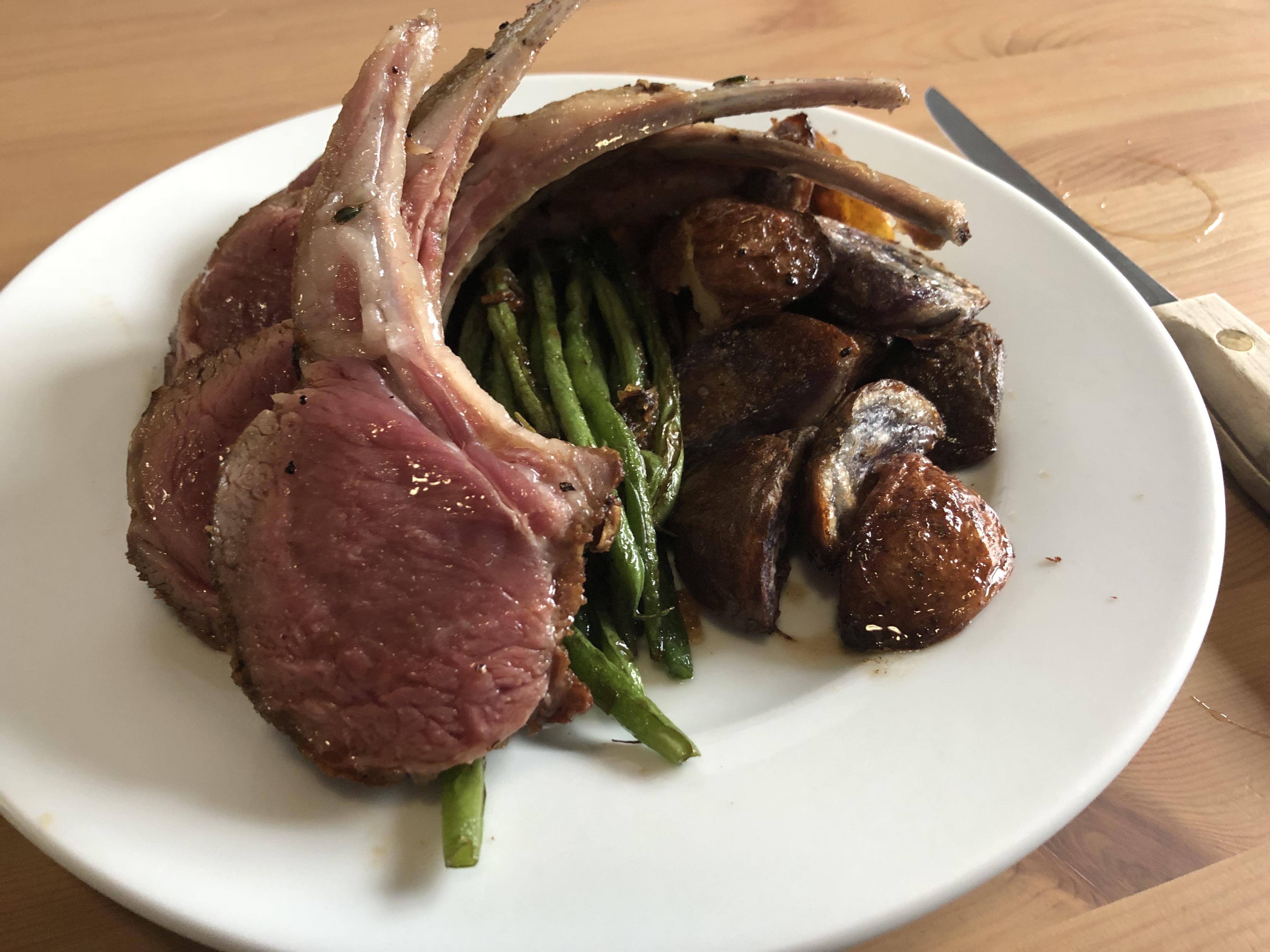 Made the Food Lab panroasted rack of lamb. I’m definitely adding it to