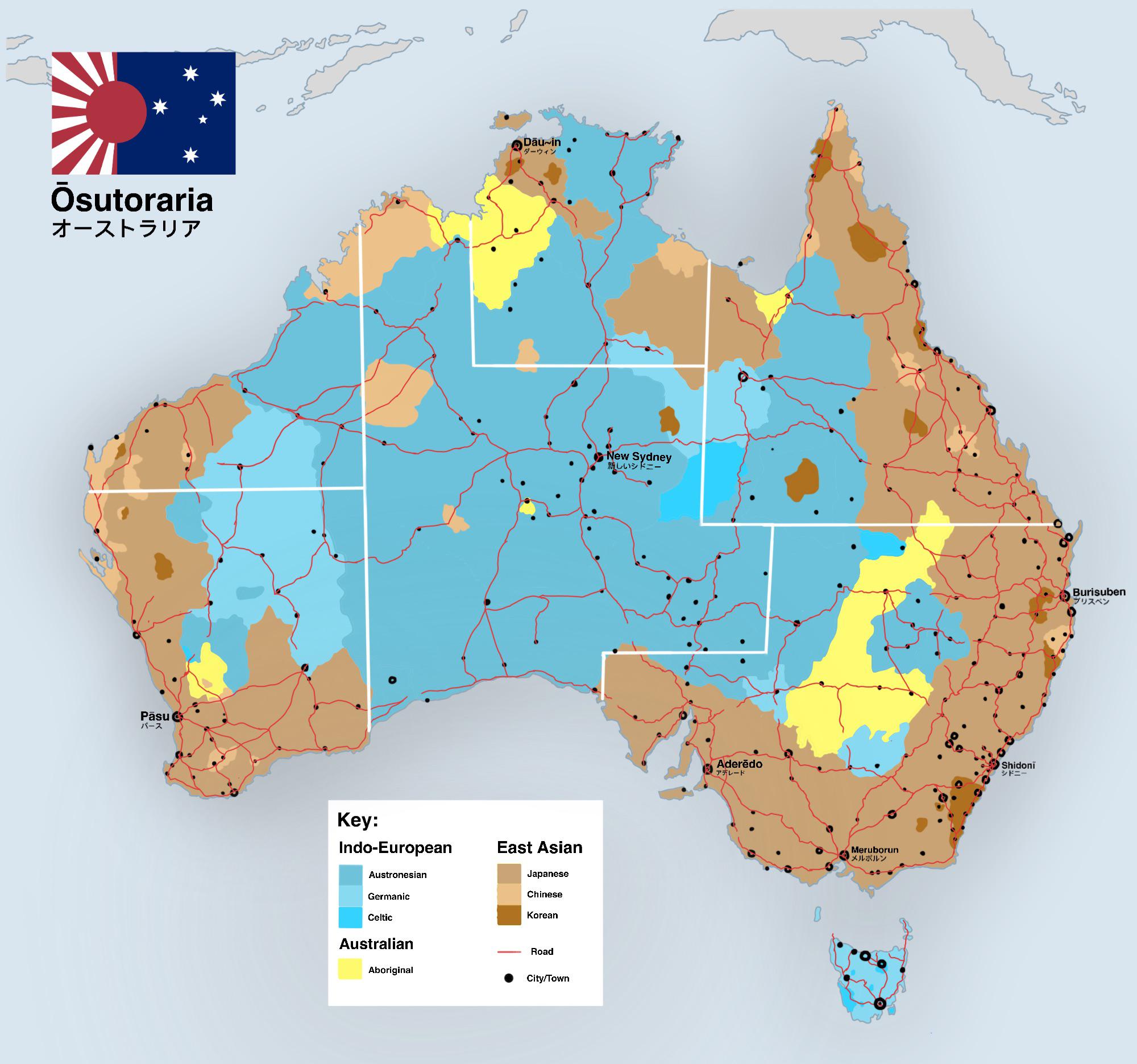 Ethnic map of Japanese Australia r/imaginarymaps