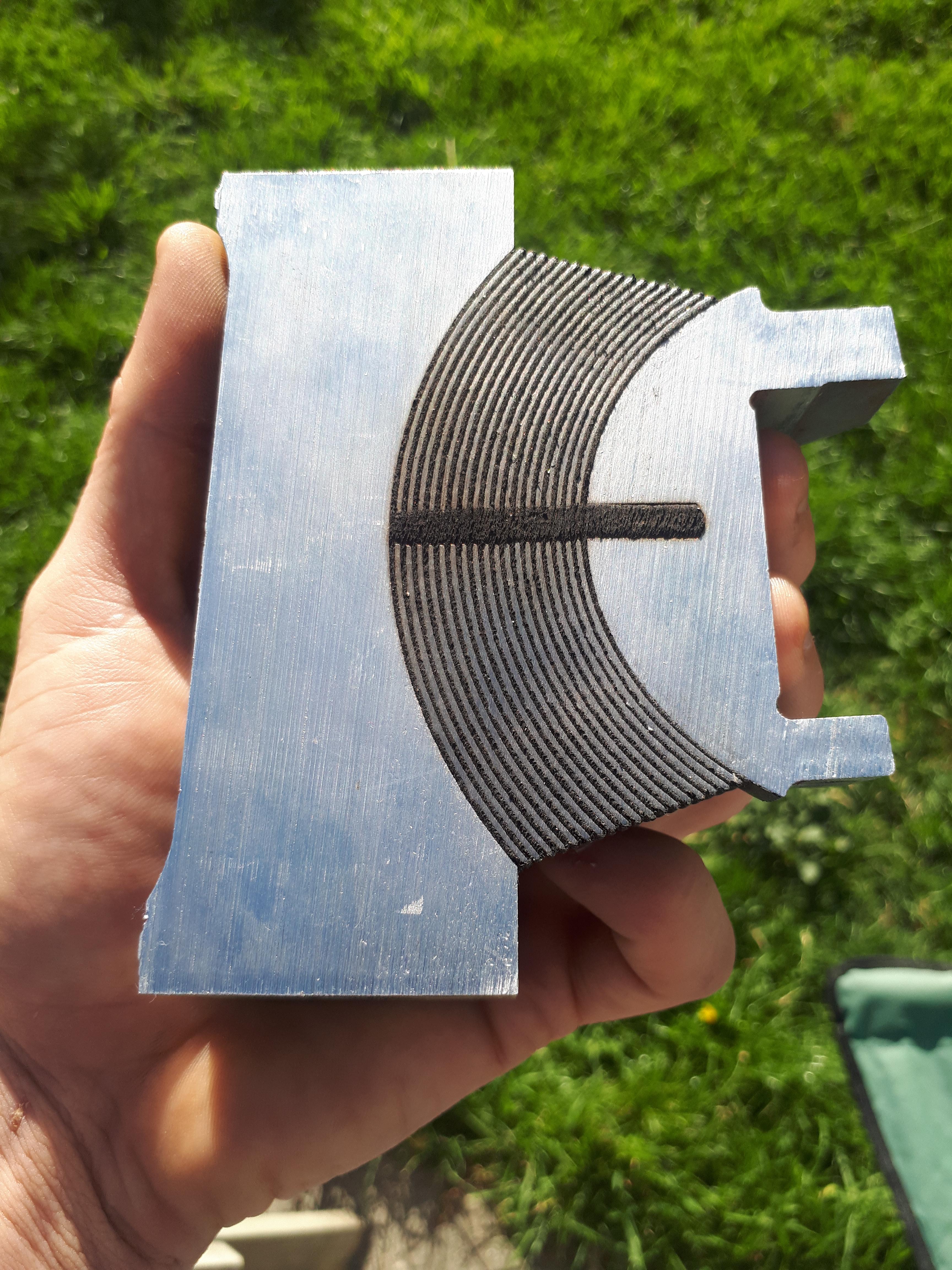 An elastomeric bearing cut in half r/Skookum