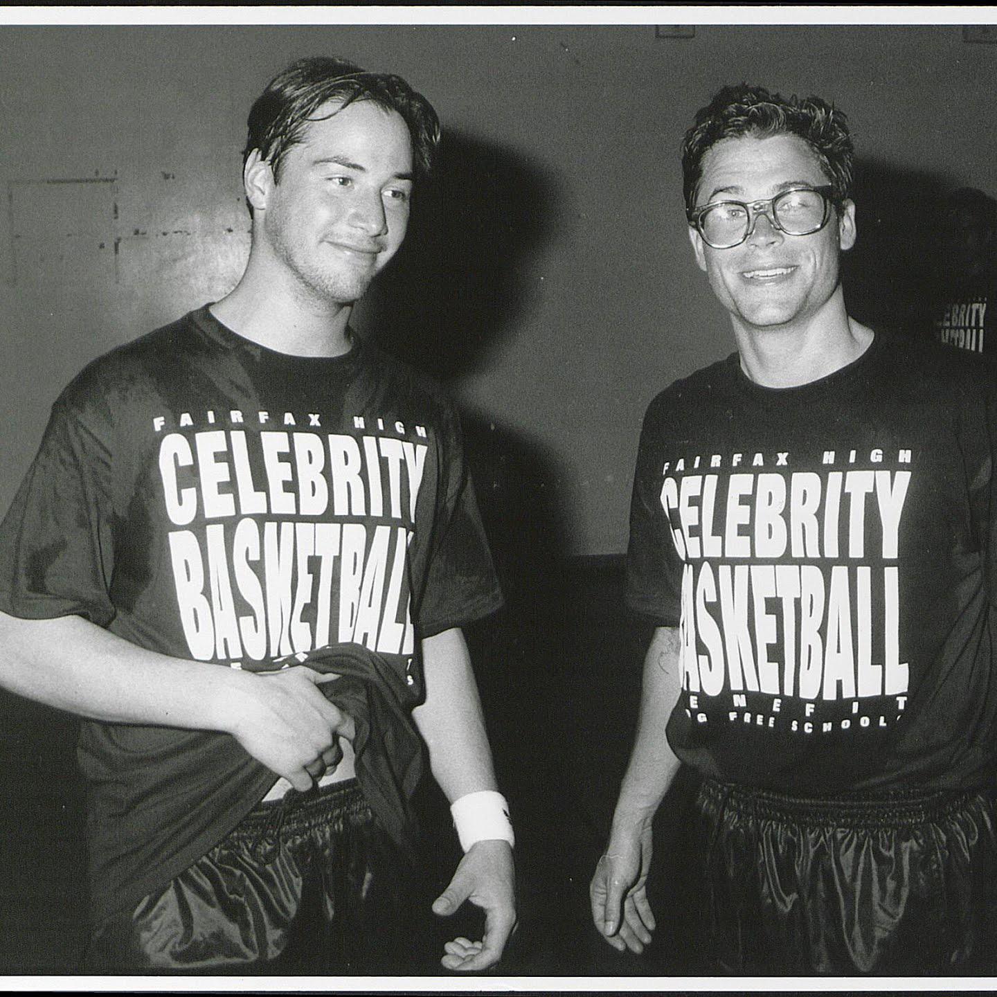 Keanu Reeves and Rob Lowe / Celebrity basketball 1988 r/OldSchoolCool