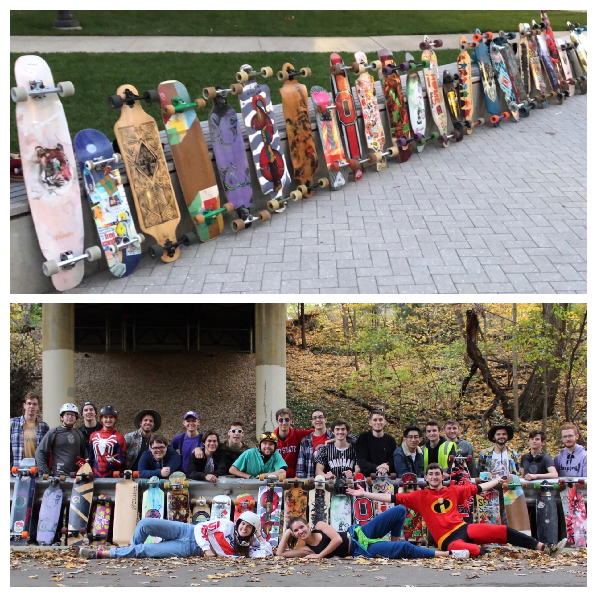 Our university longboarding club, aka an amazing group of people r/longboarding