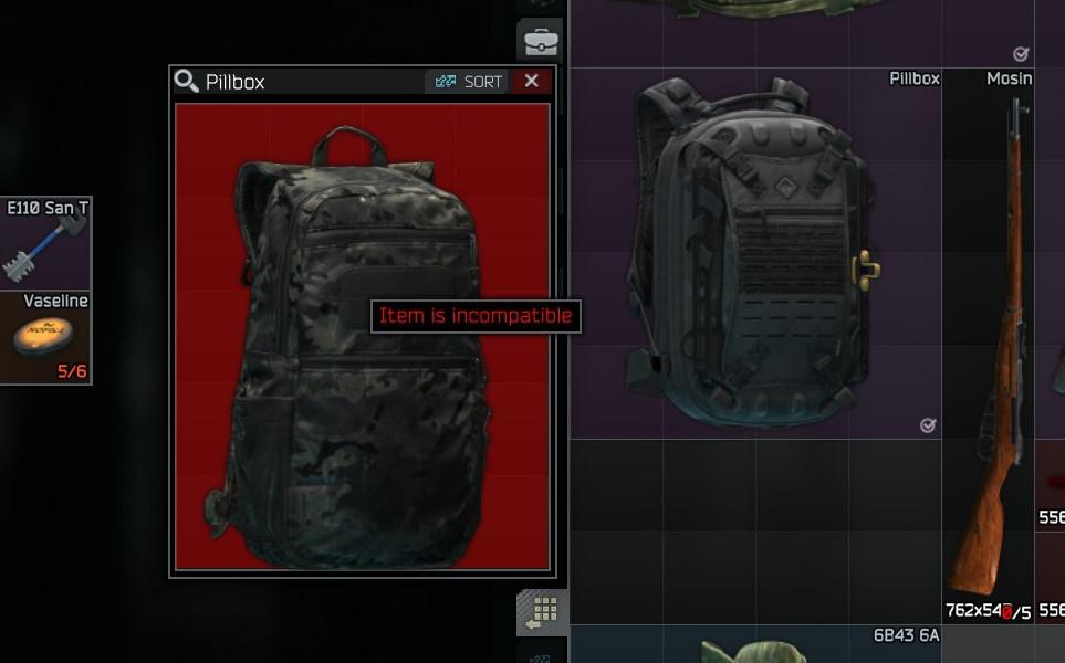 Issue Daypack doesn't fit inside Pillbox backpack despite being small