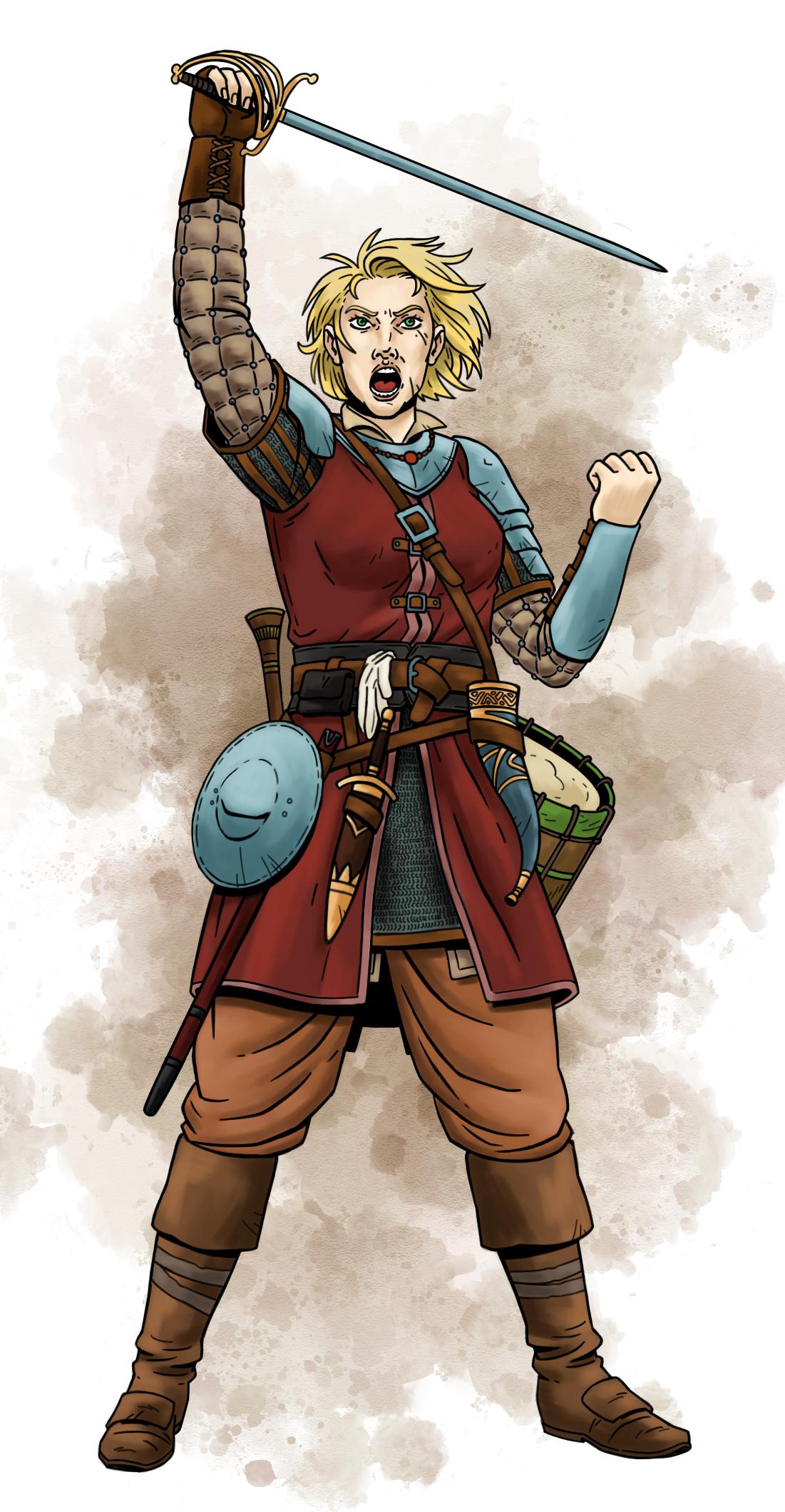 [Art] Sigrid Bech a valor bard character r/DungeonsAndDragons
