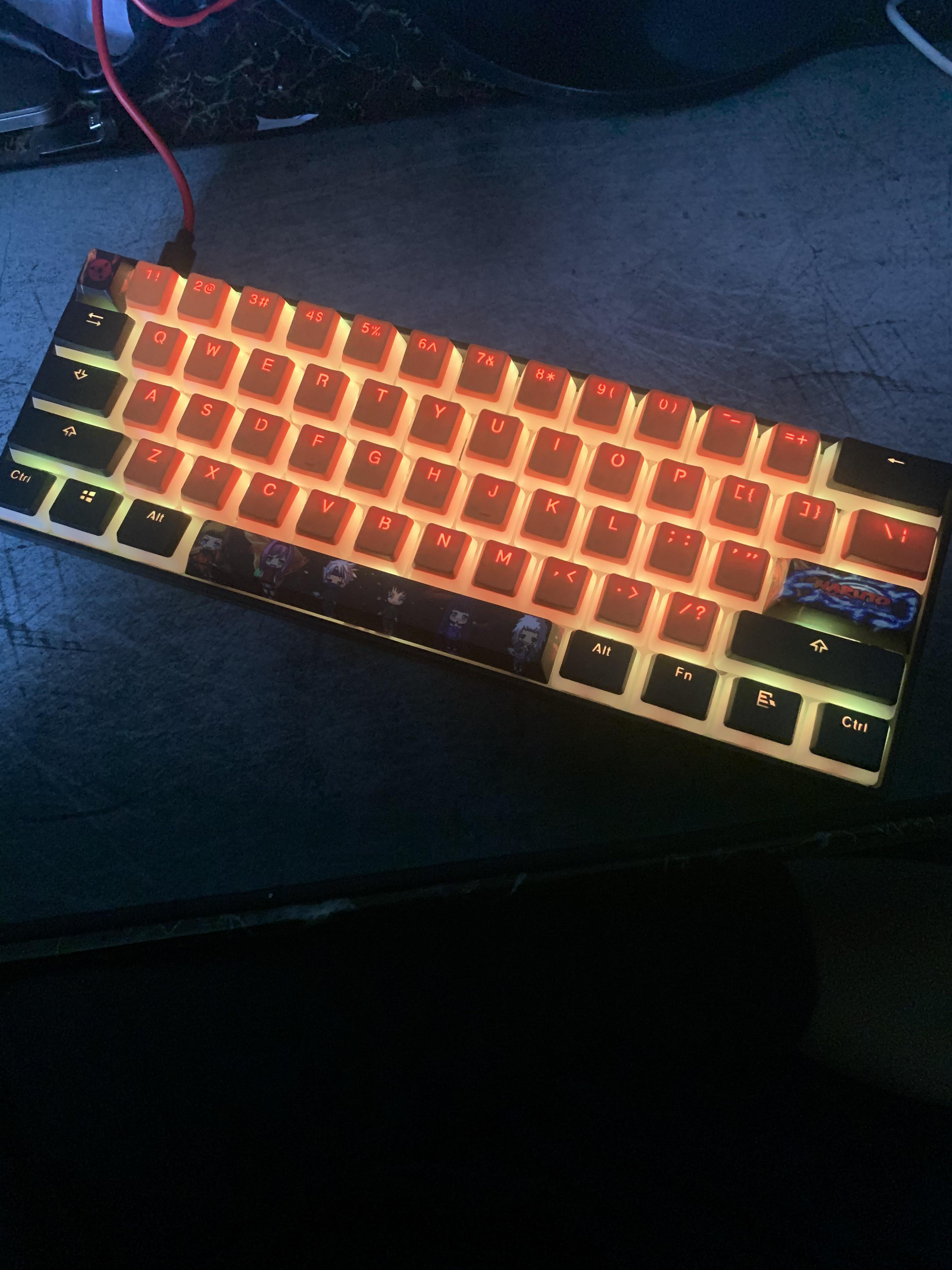 Naruto Keyboard still planning on sticker bombing the back. Idea from