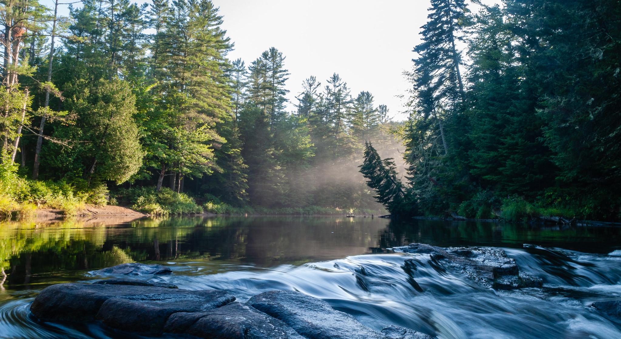 Monument Falls, after the rainstorm last Wednesday r/Adirondacks