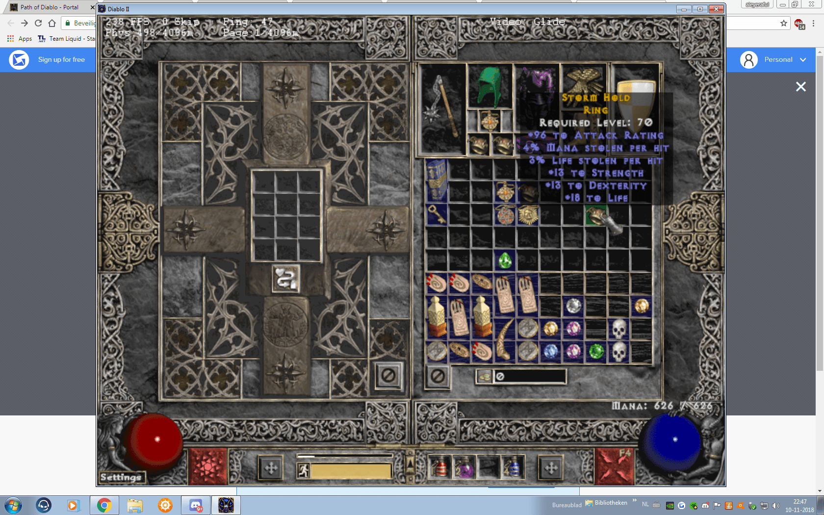 Dual leech ring with + stats pathofdiablo