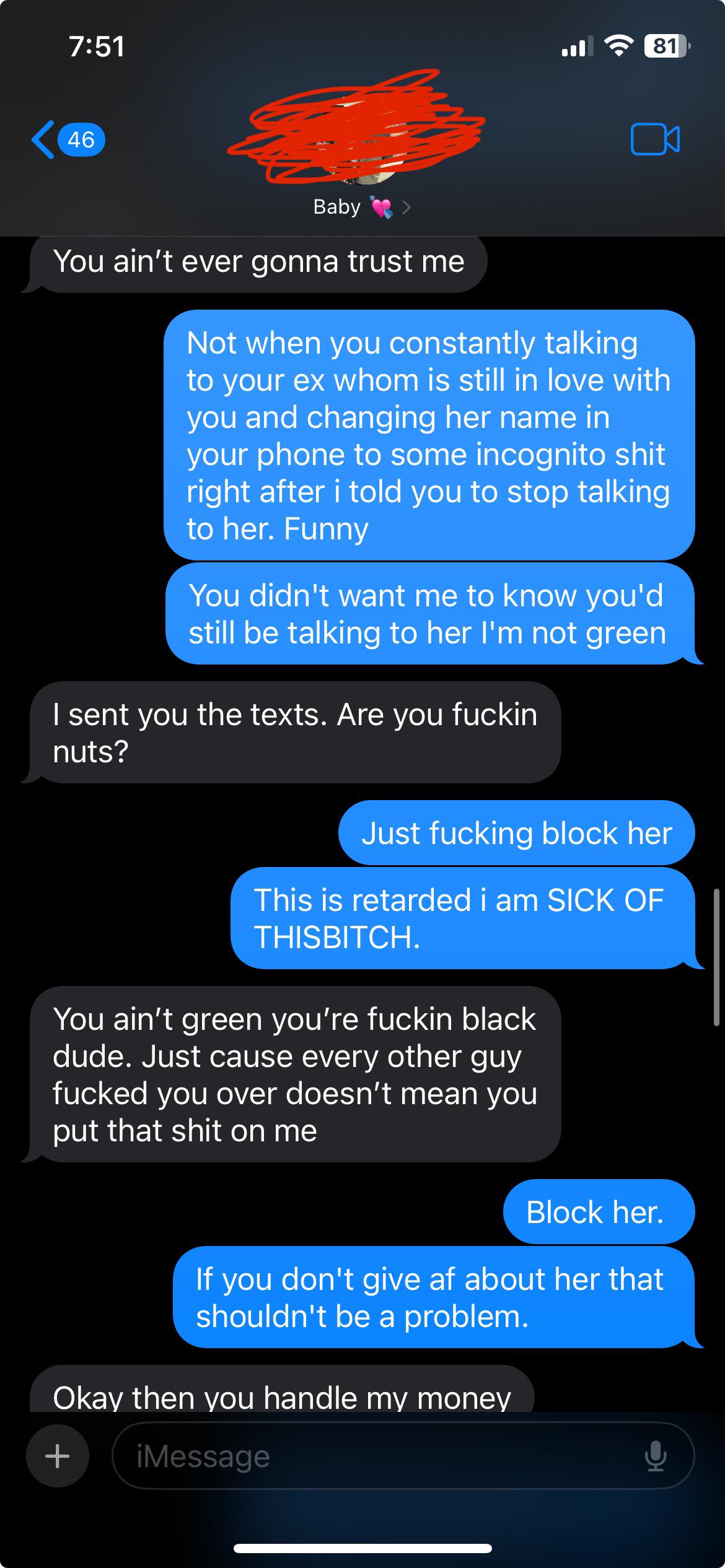 My boyfriend changed his ex's name in his phone to another girl's, i