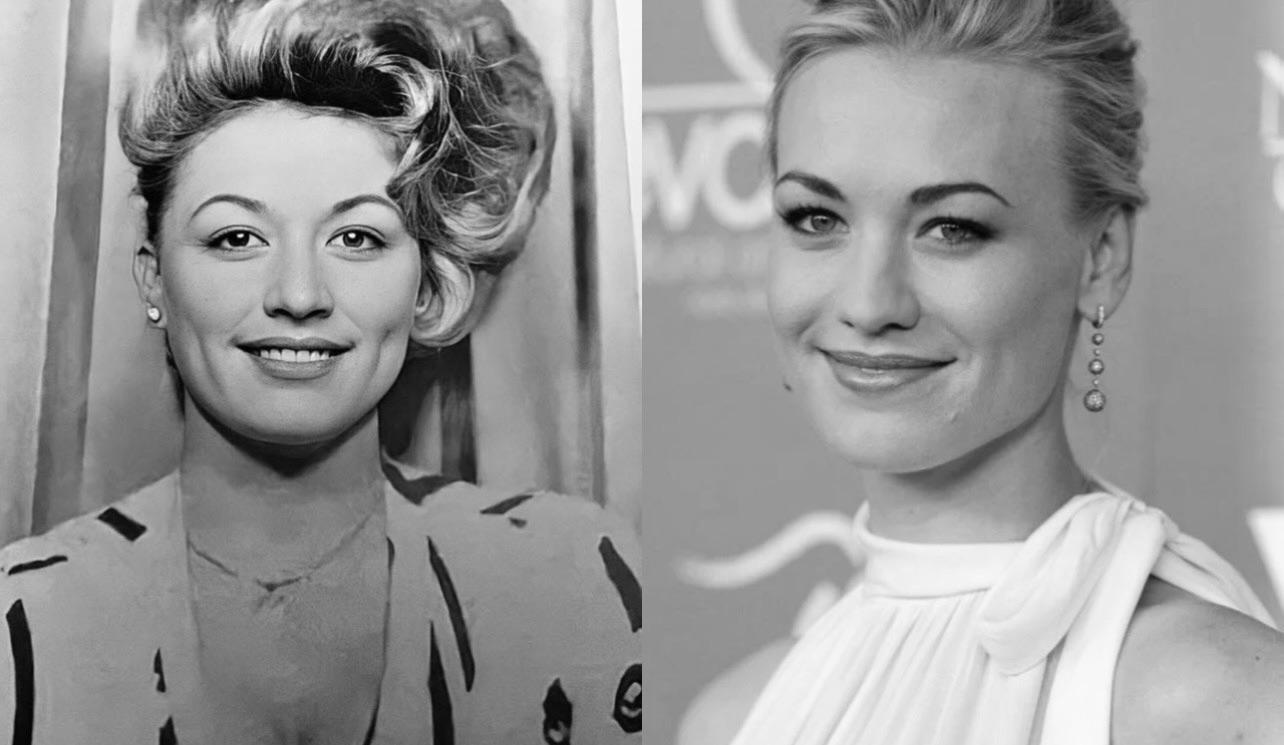 Dolly Parton in the 60s next to Yvonne Strahovski. Yvonne would make a
