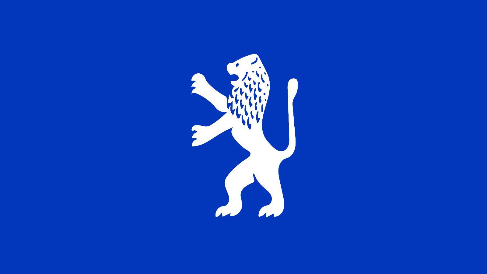 Lexi’s request, the white lion on the blue field. r/vexillology