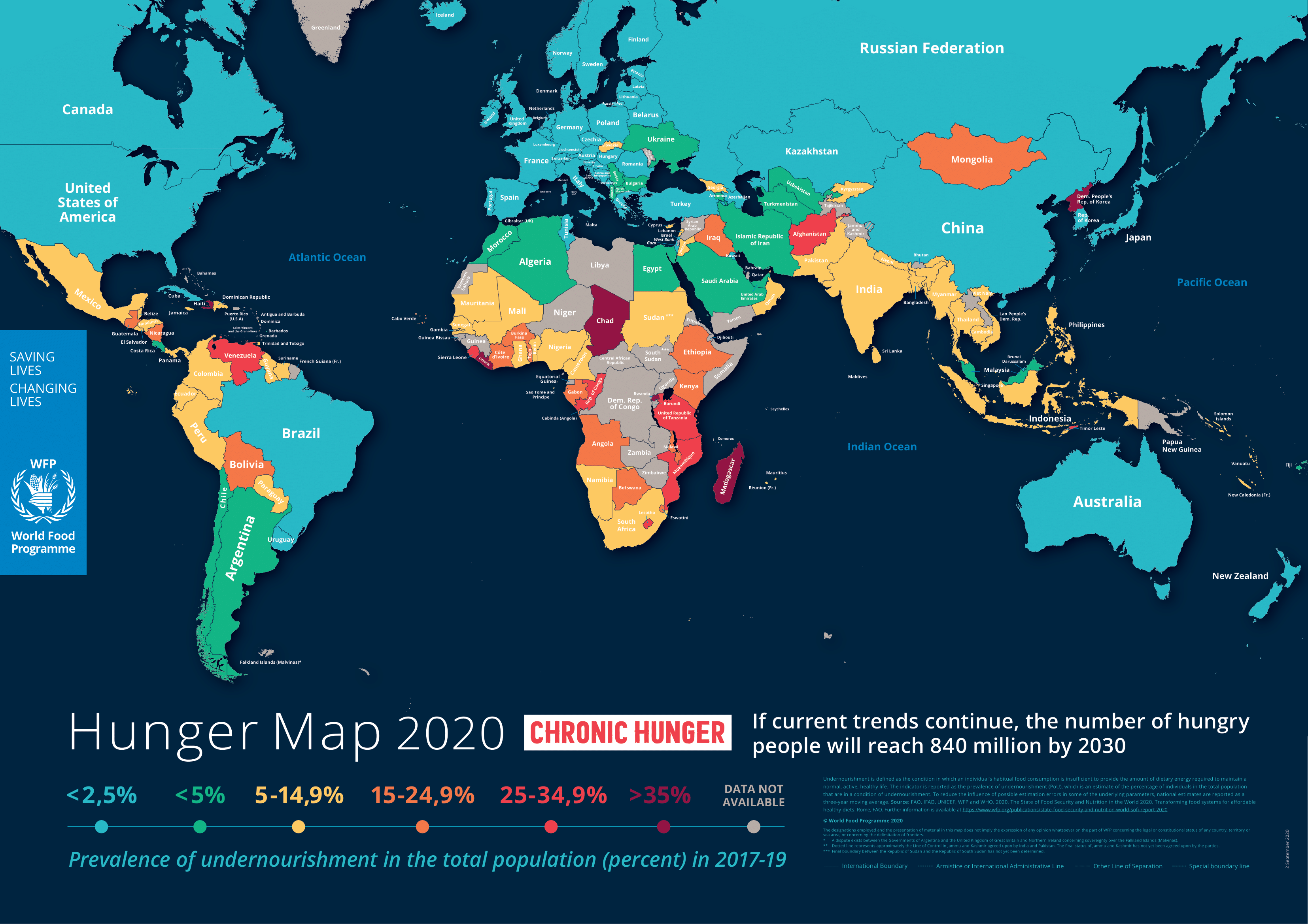 World Hunger Map 2020 r/MapPorn