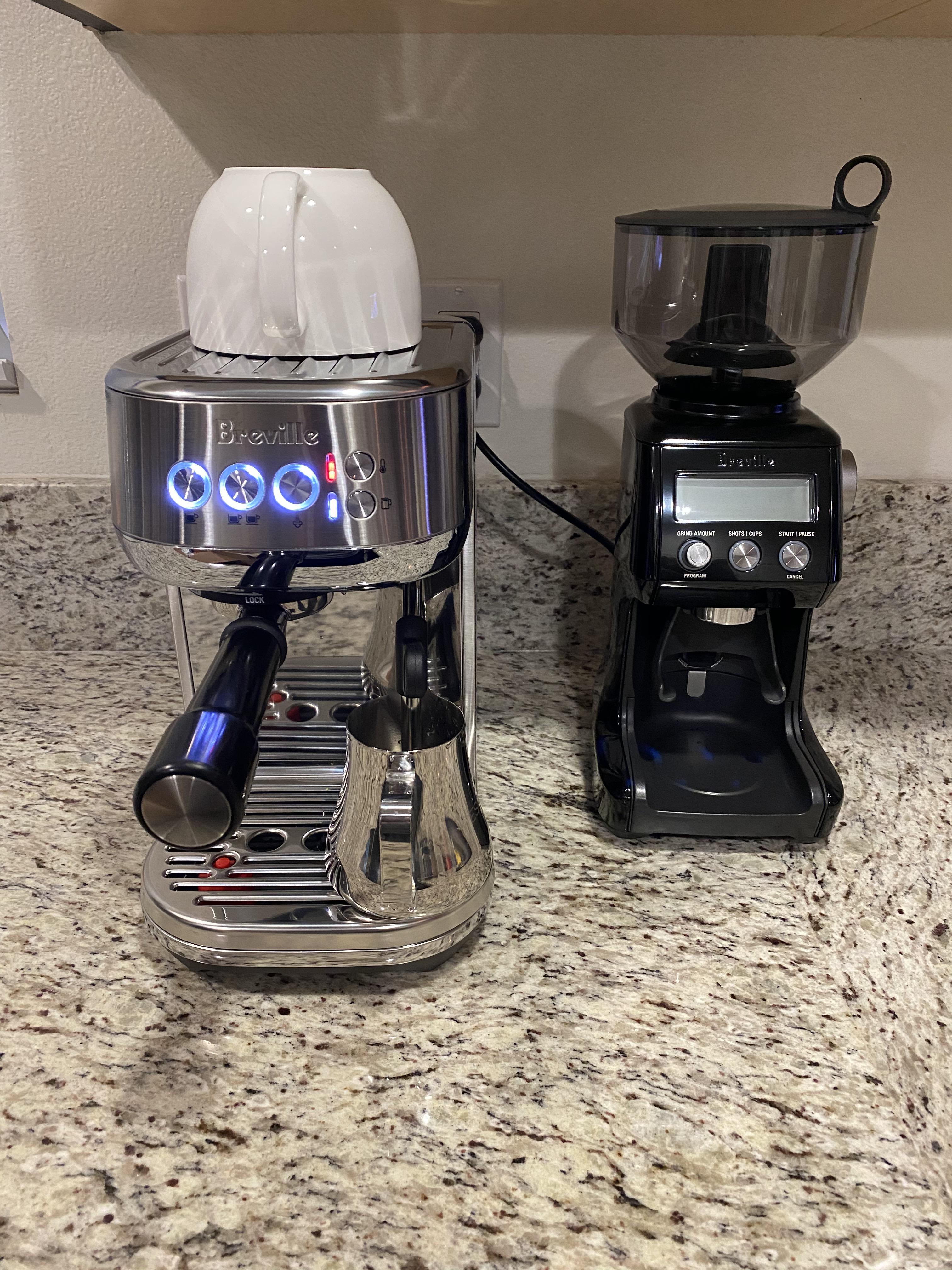 Here’s my breville setup. I managed to pick up a bambino plus for 300
