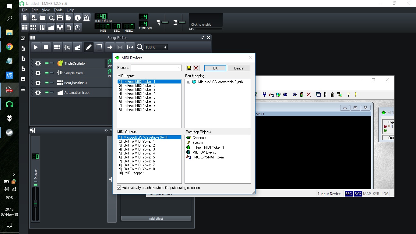 HowTo connect the MIDIOX output to the LMMS input? r/lmms