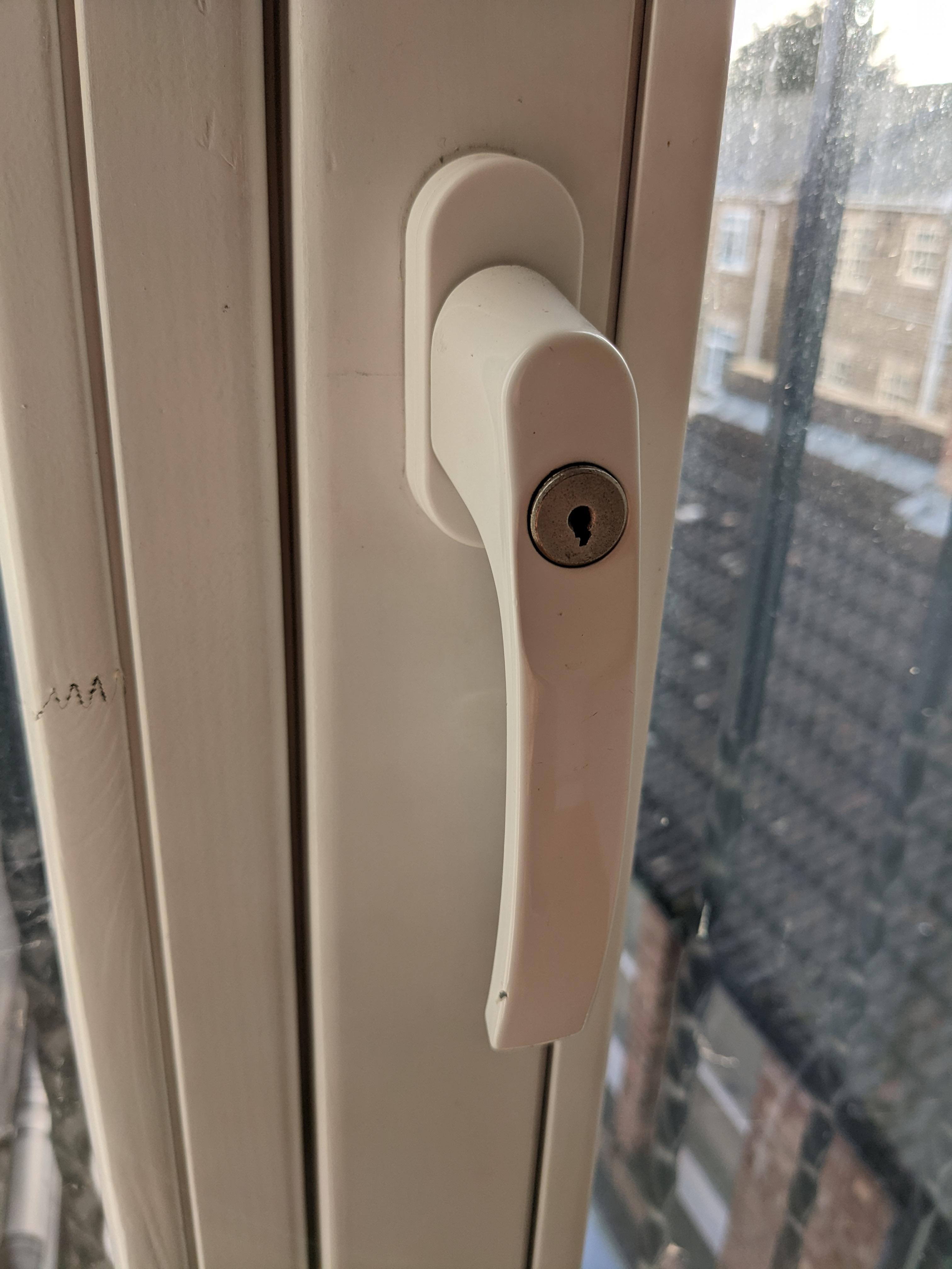 locked door with no key? moved into property with the locked Juliet