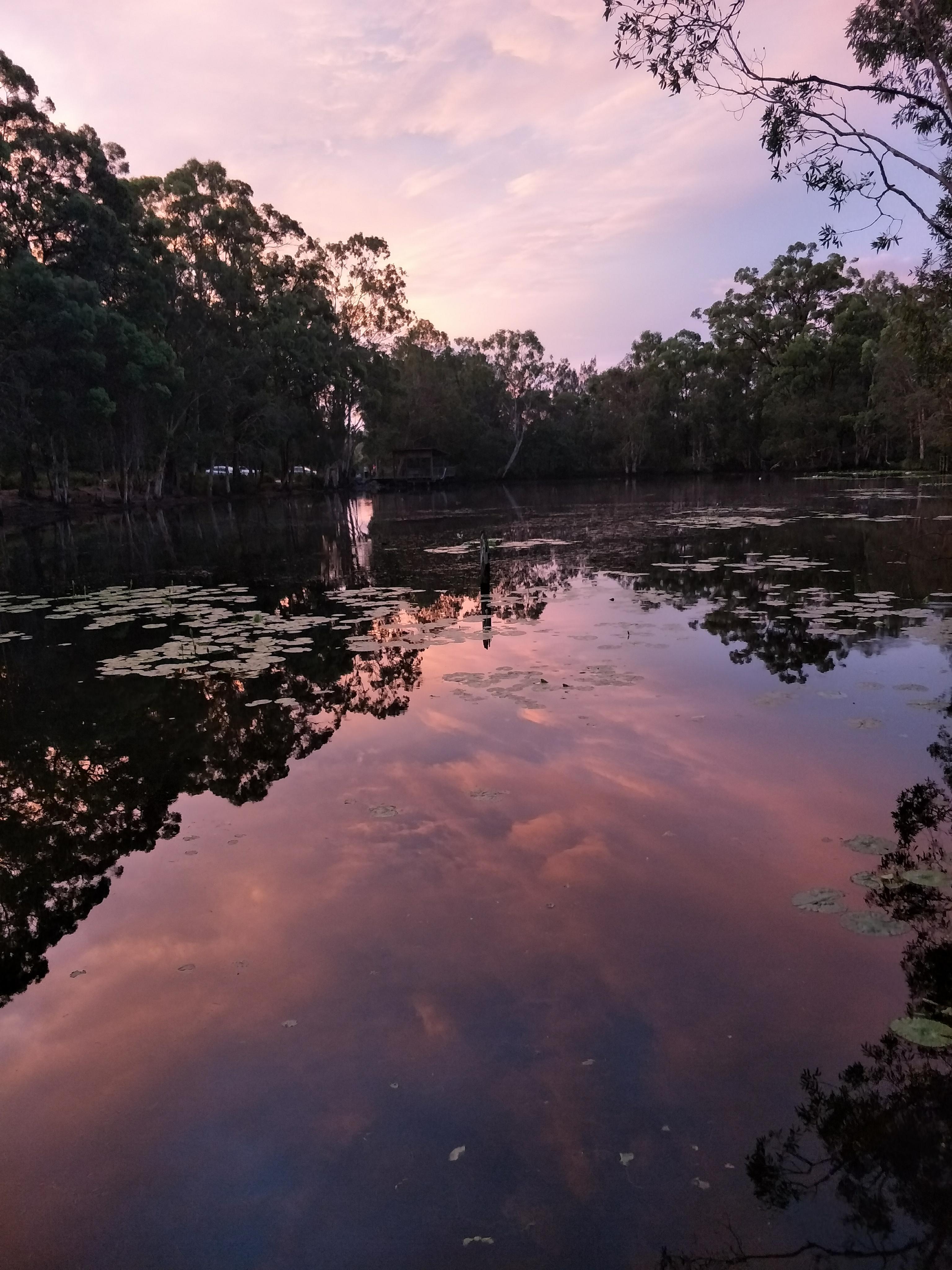 Underwood Park sunset reflections r/brisbane