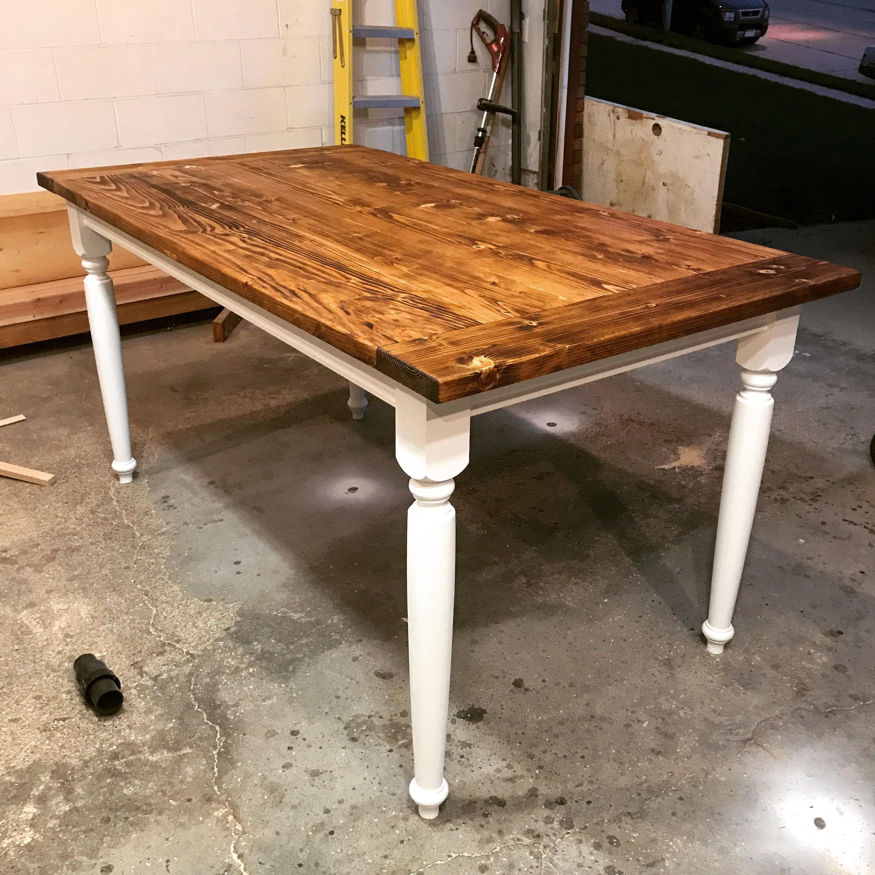 "Budget" Farmhouse table r/woodworking