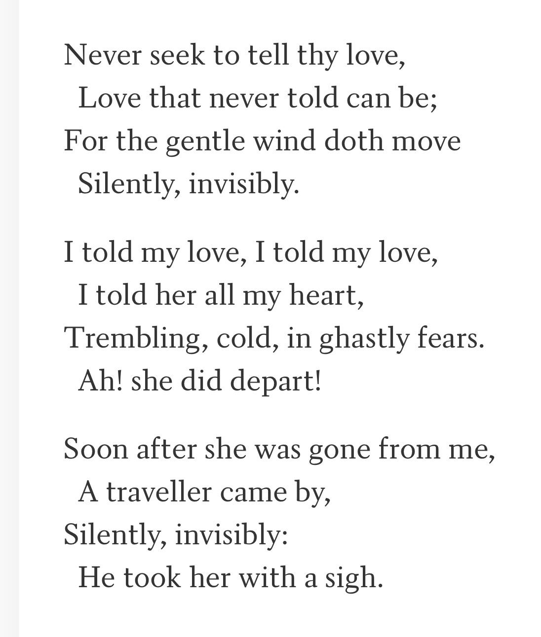 [POEM] Love’s Secret by William Blake Poetry