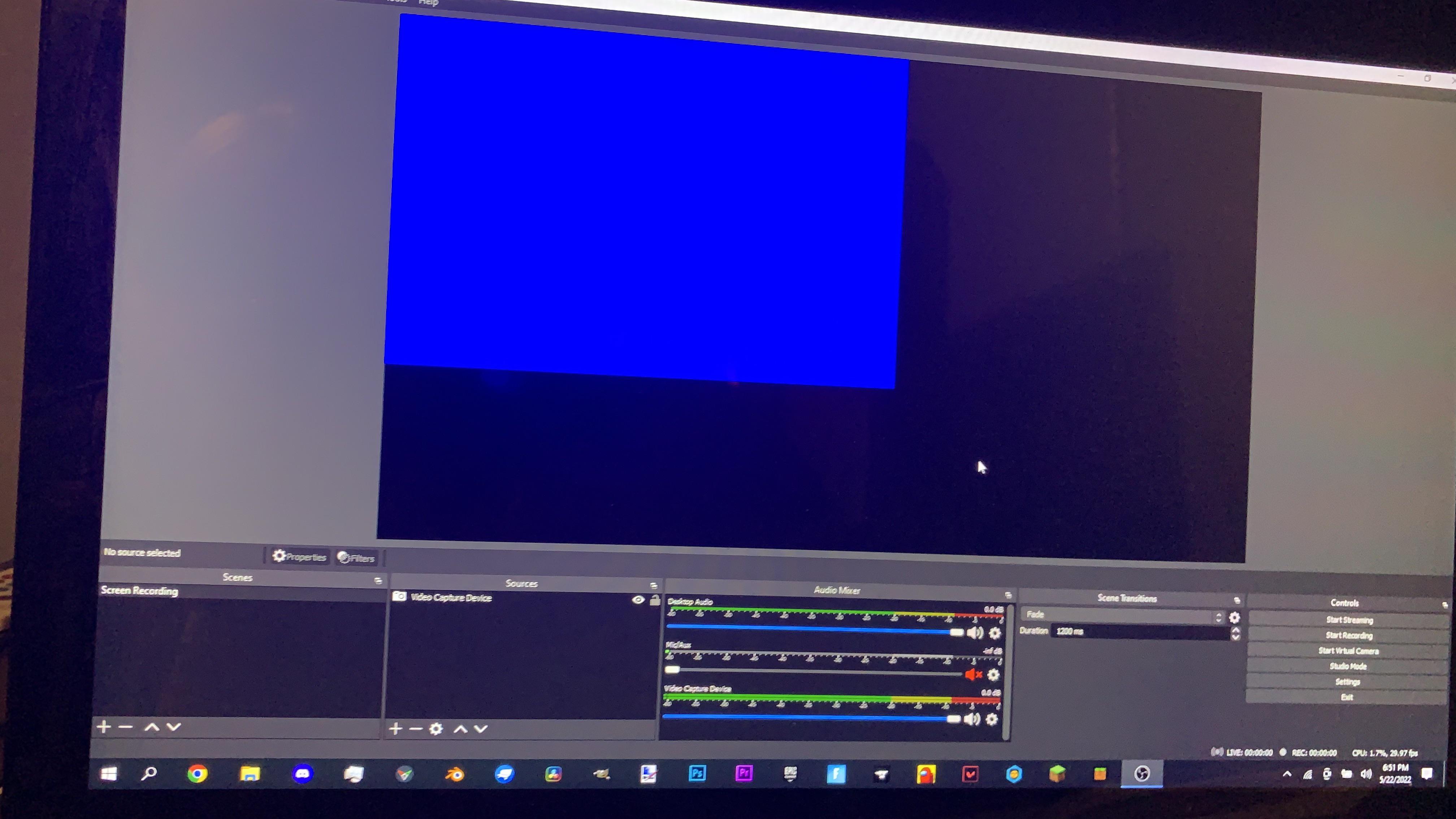 I tried to send my VHS tape over to my computer using OBS & capture