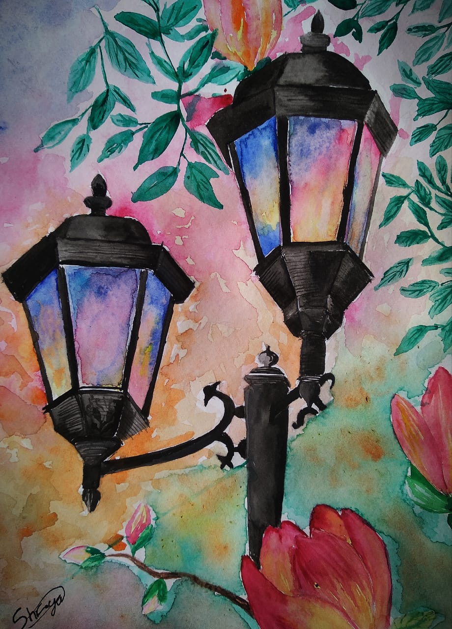 Victorian lamp post A cursory attempt by a beginner r/Watercolor