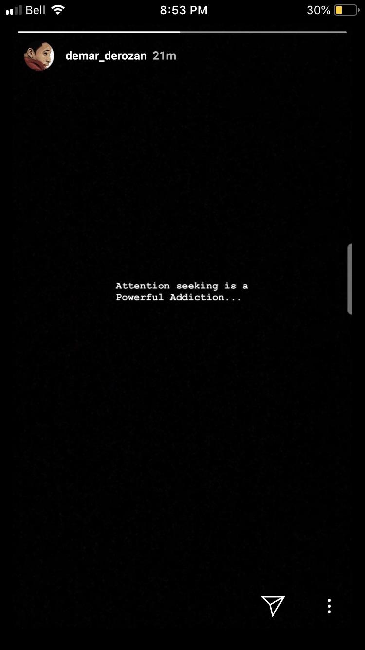 Demar insta story torontoraptors