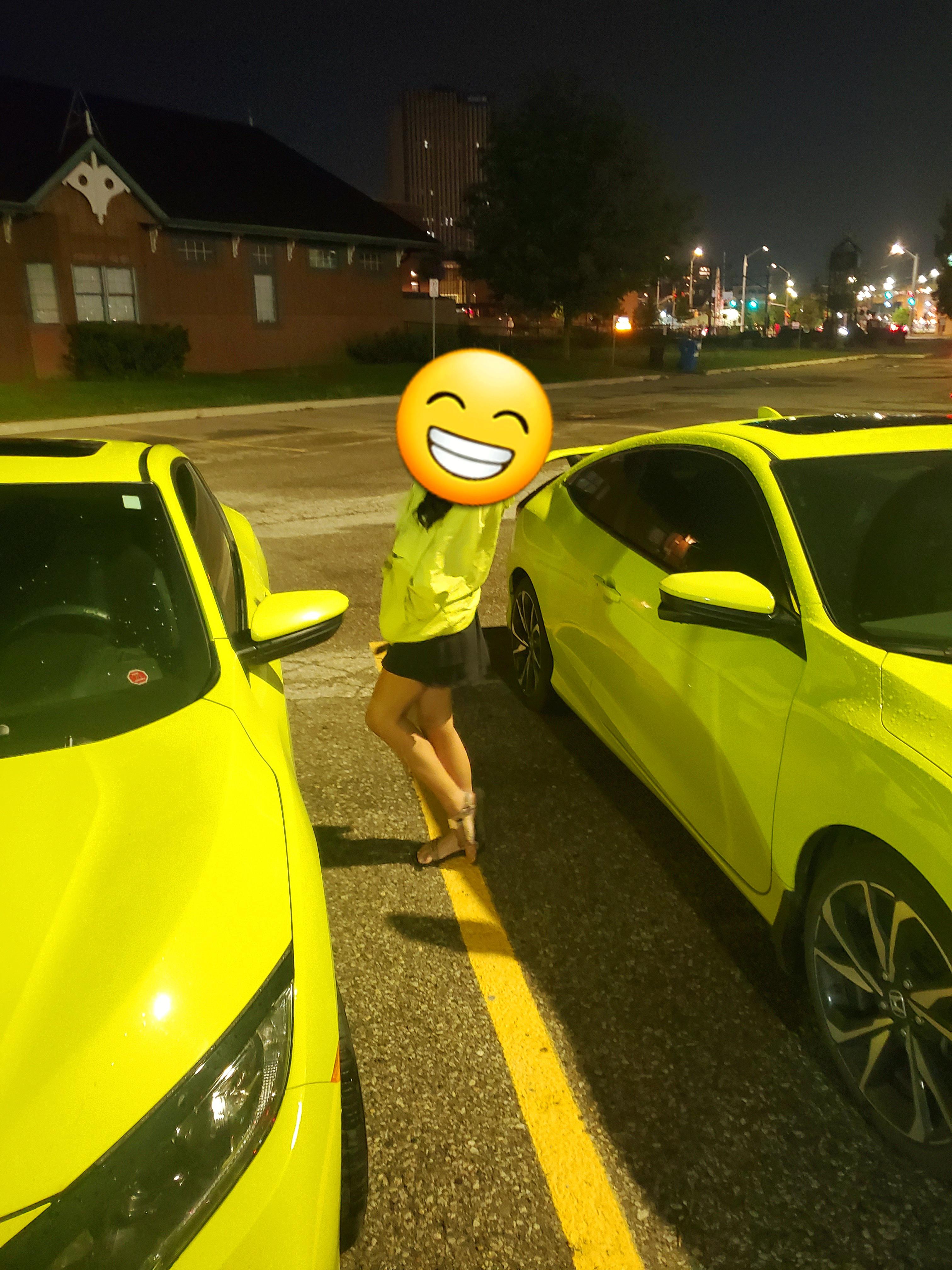 To whoever has these chartreus coloured cars in Waterloo I had a a