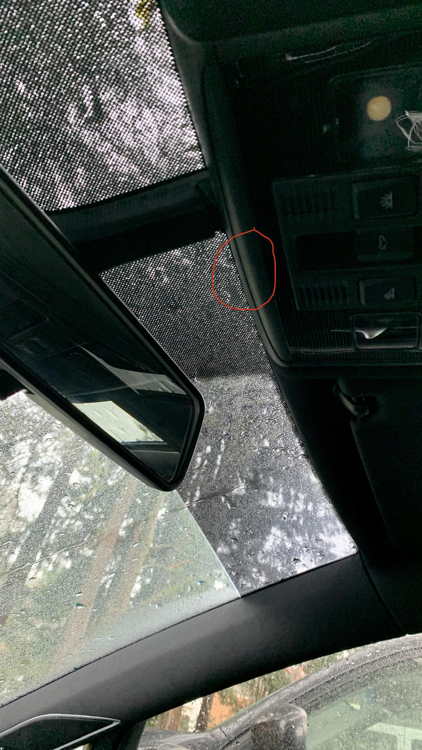 Condensation or leak? Got in car this morning and found water dripping from the gap in that trim