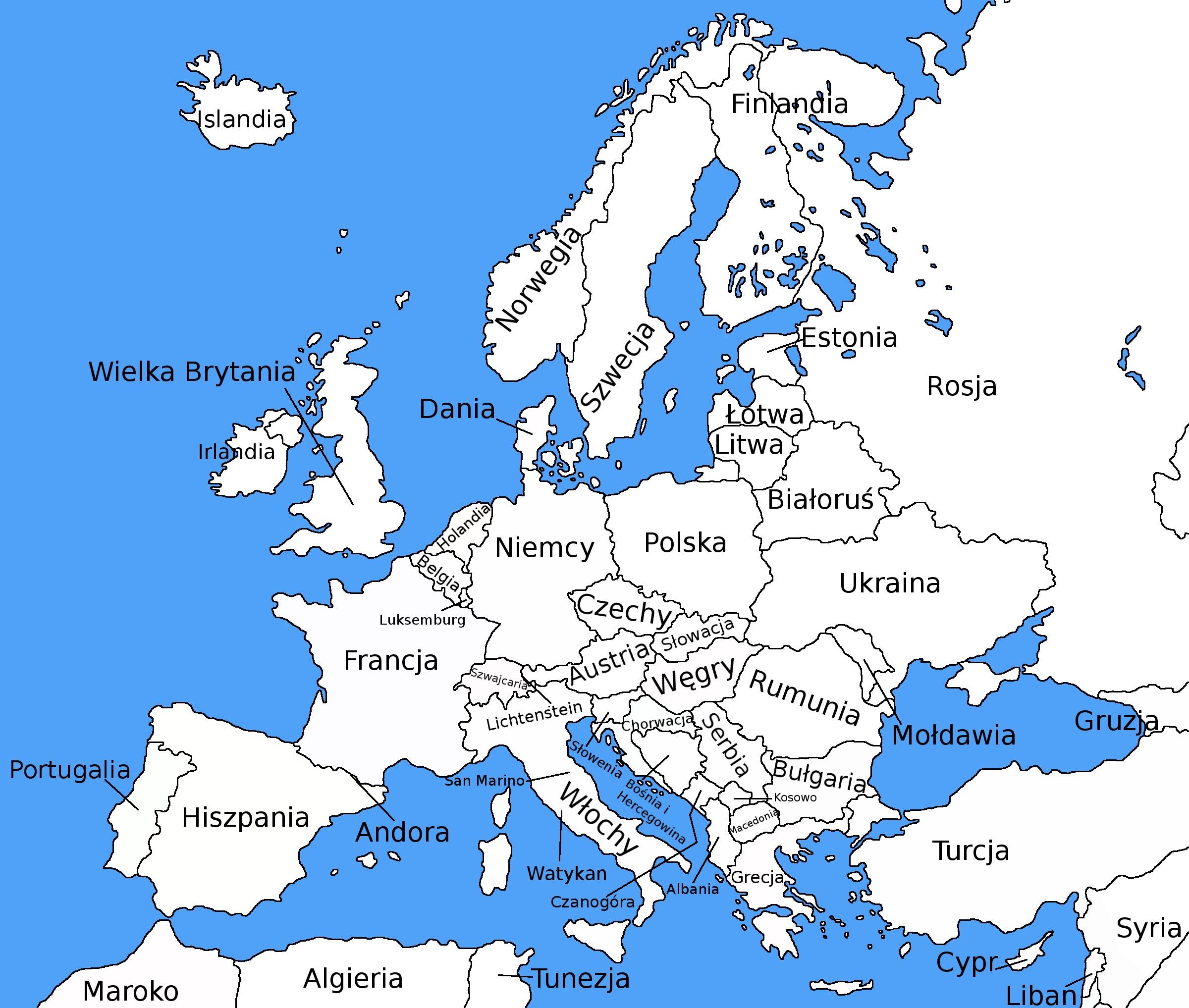 European countries’ names in Polish r/europe