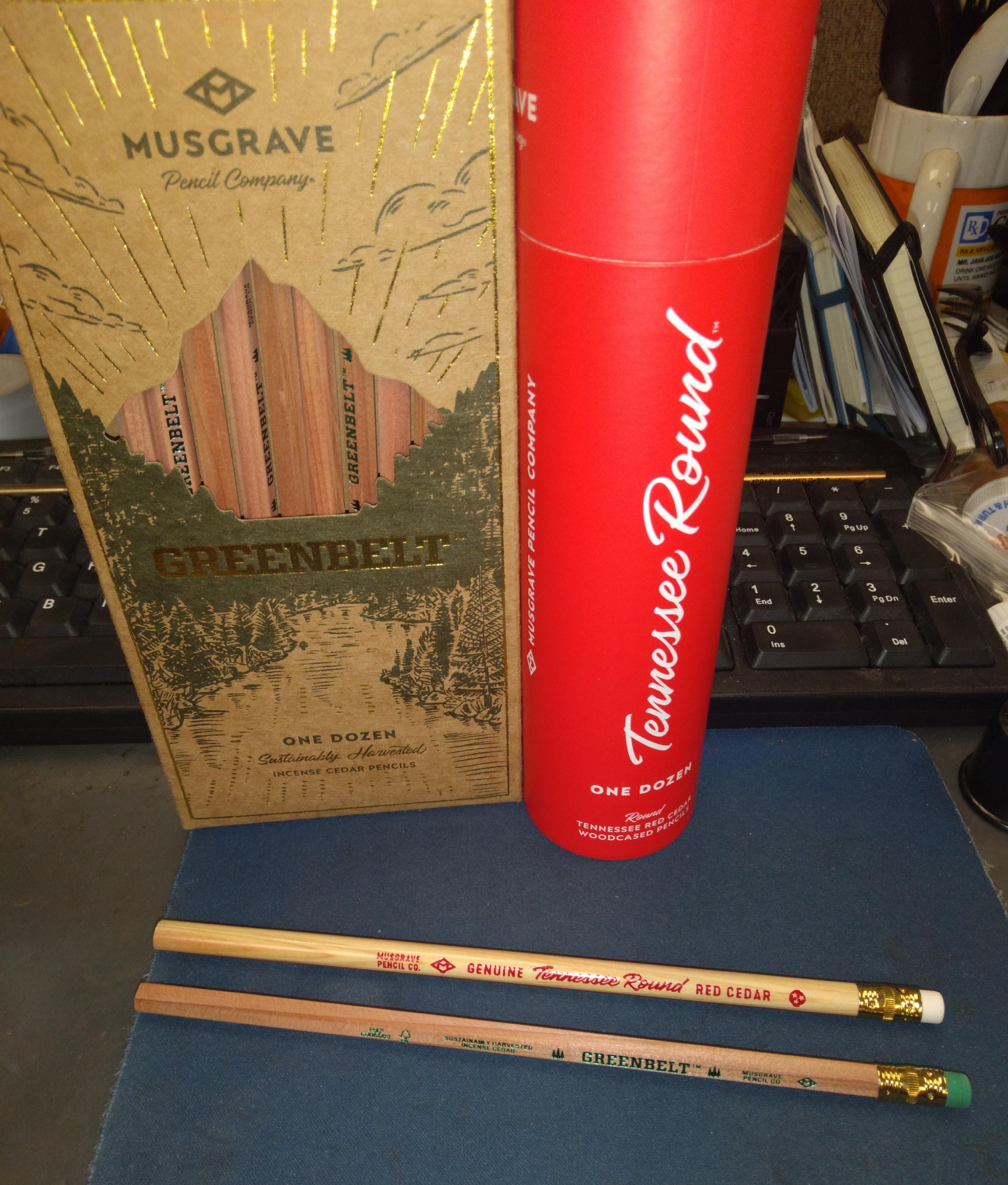 NPD. Tennessee Rounds and Greenbelt. Both from Musgrave. r/pencils