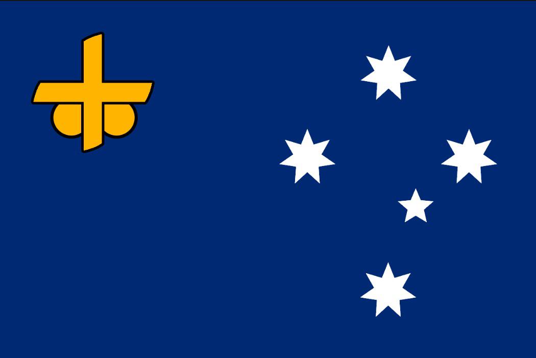 Flag of Balls Island, Australia (Australia's most formidable military outpost in WW2) r