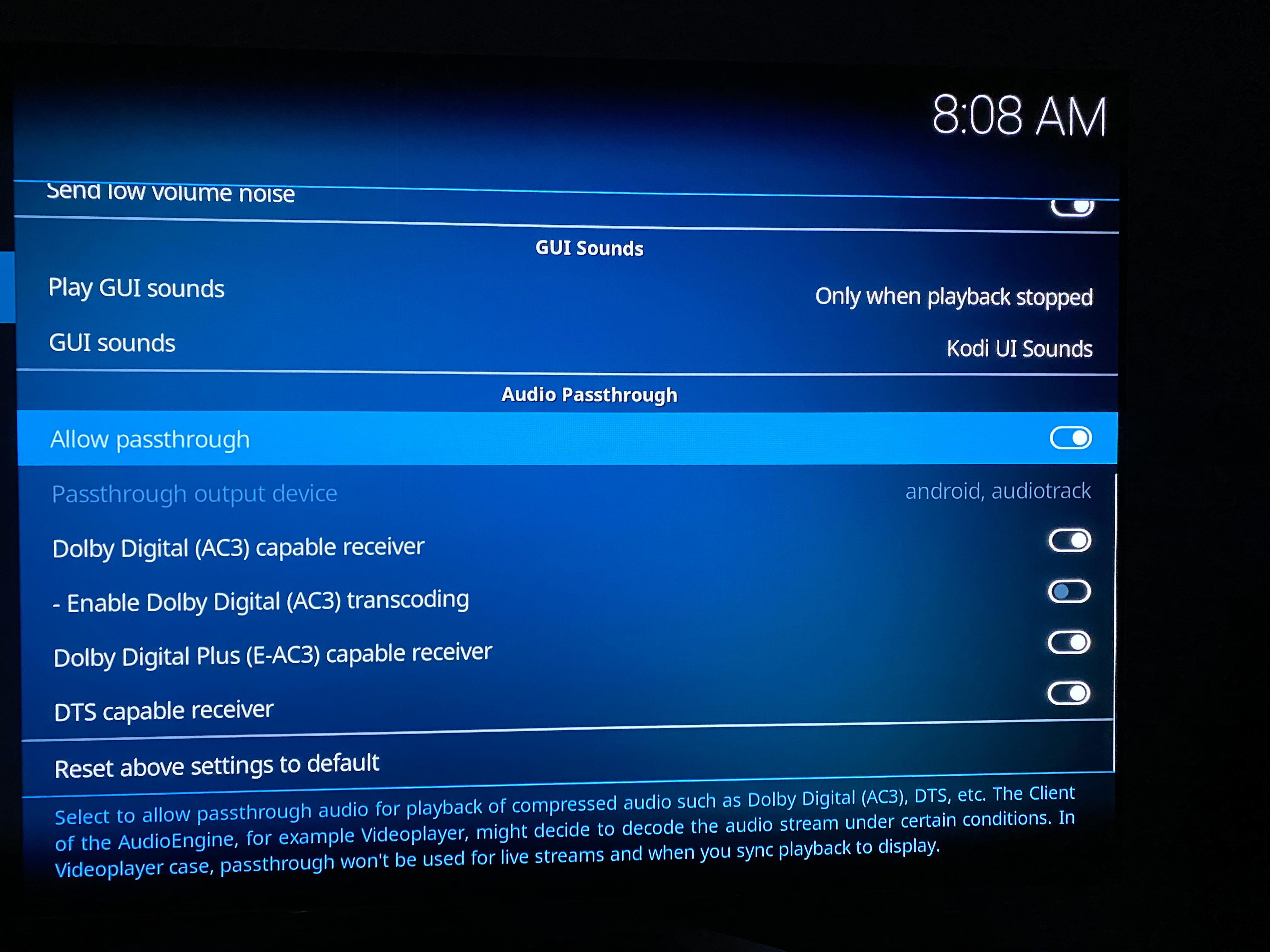 I can’t play Dolby Atmos audio in my Nvidia Shield r/kodi