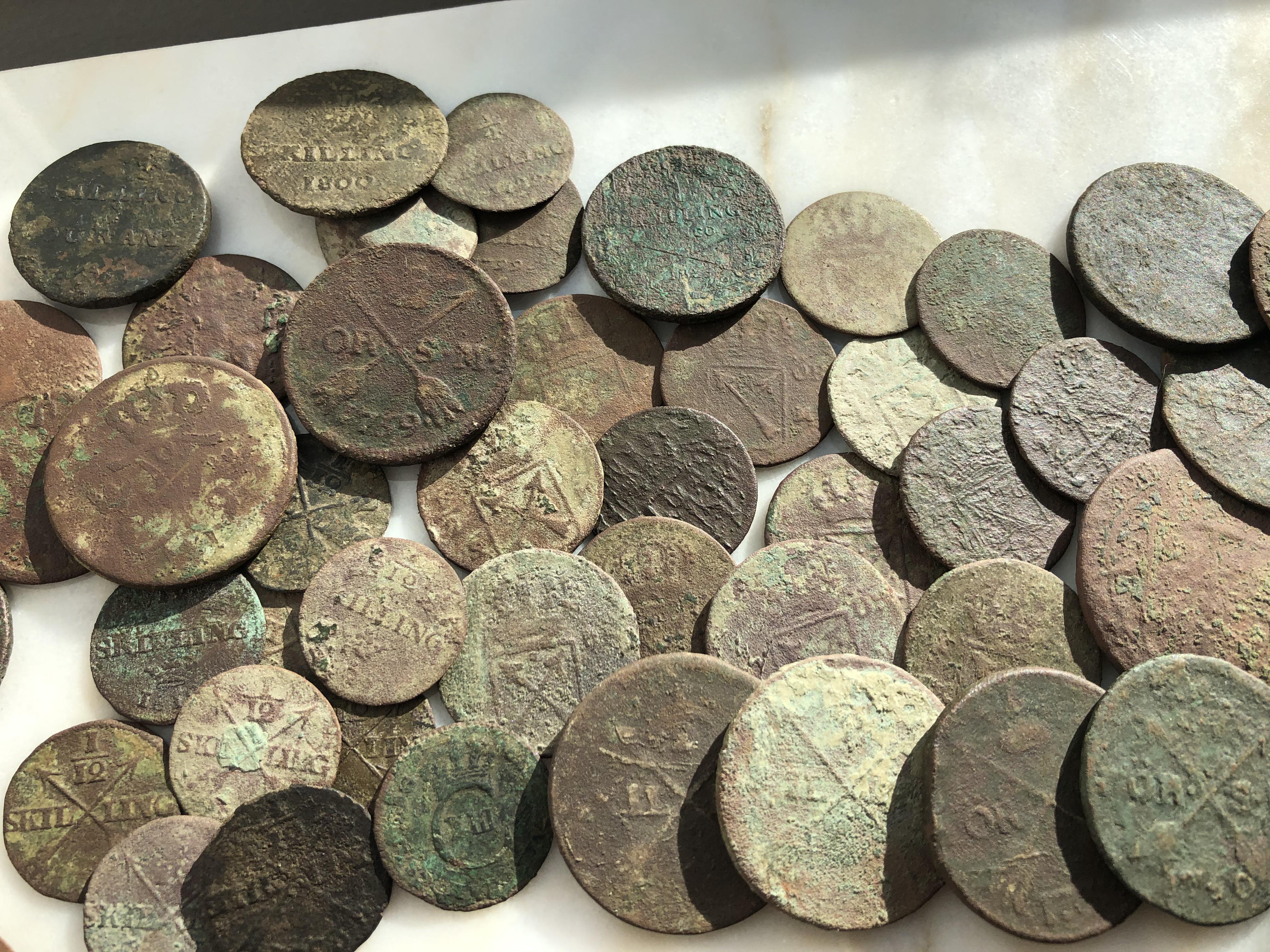 found a good field for copper coins. 16001800s r/metaldetecting